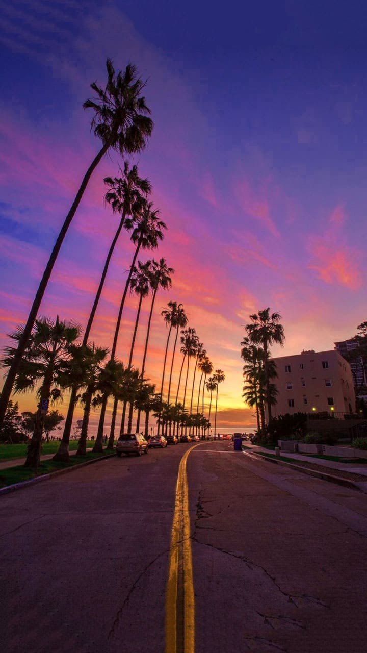 California sunset, street, sunset, HD phone wallpaper | Peakpx
