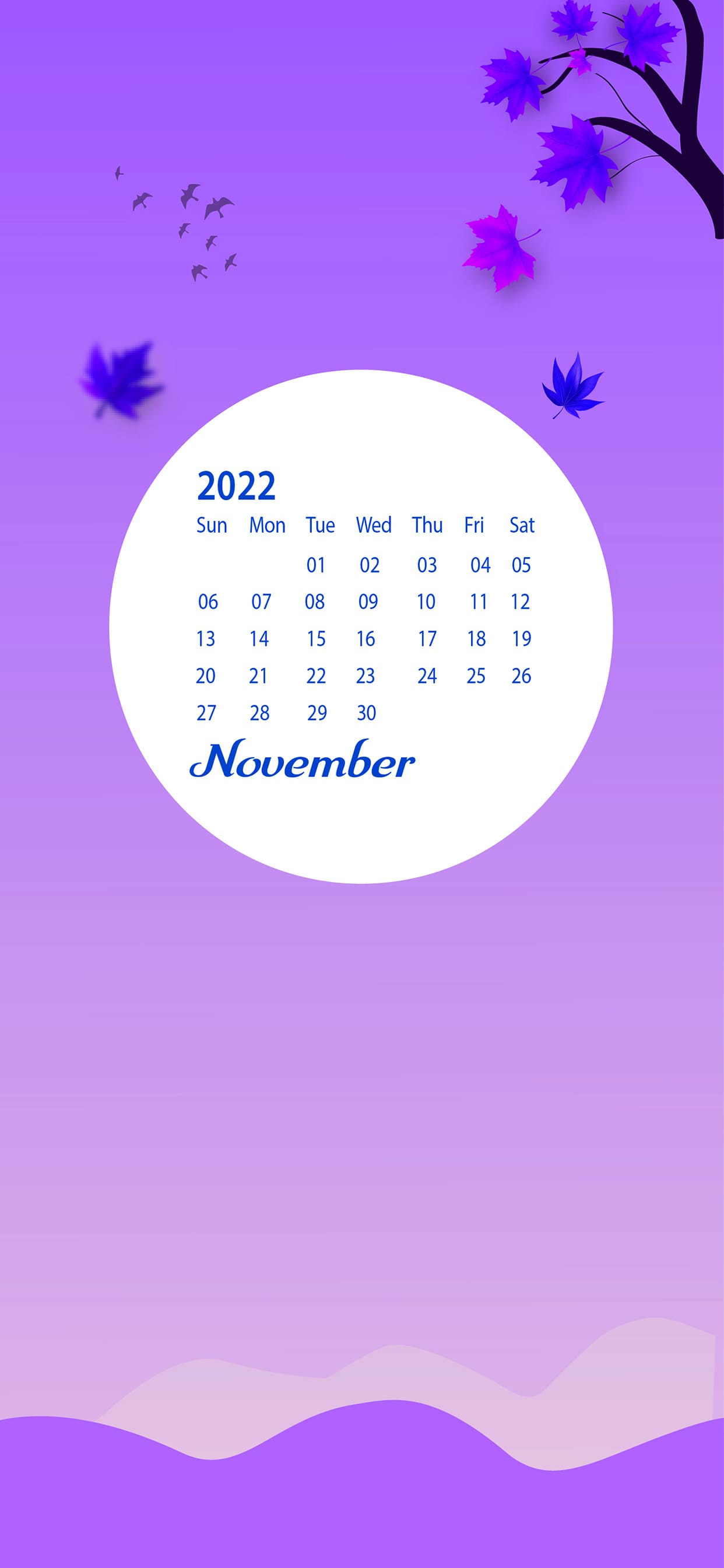 2022 November Calendar Wallpapers