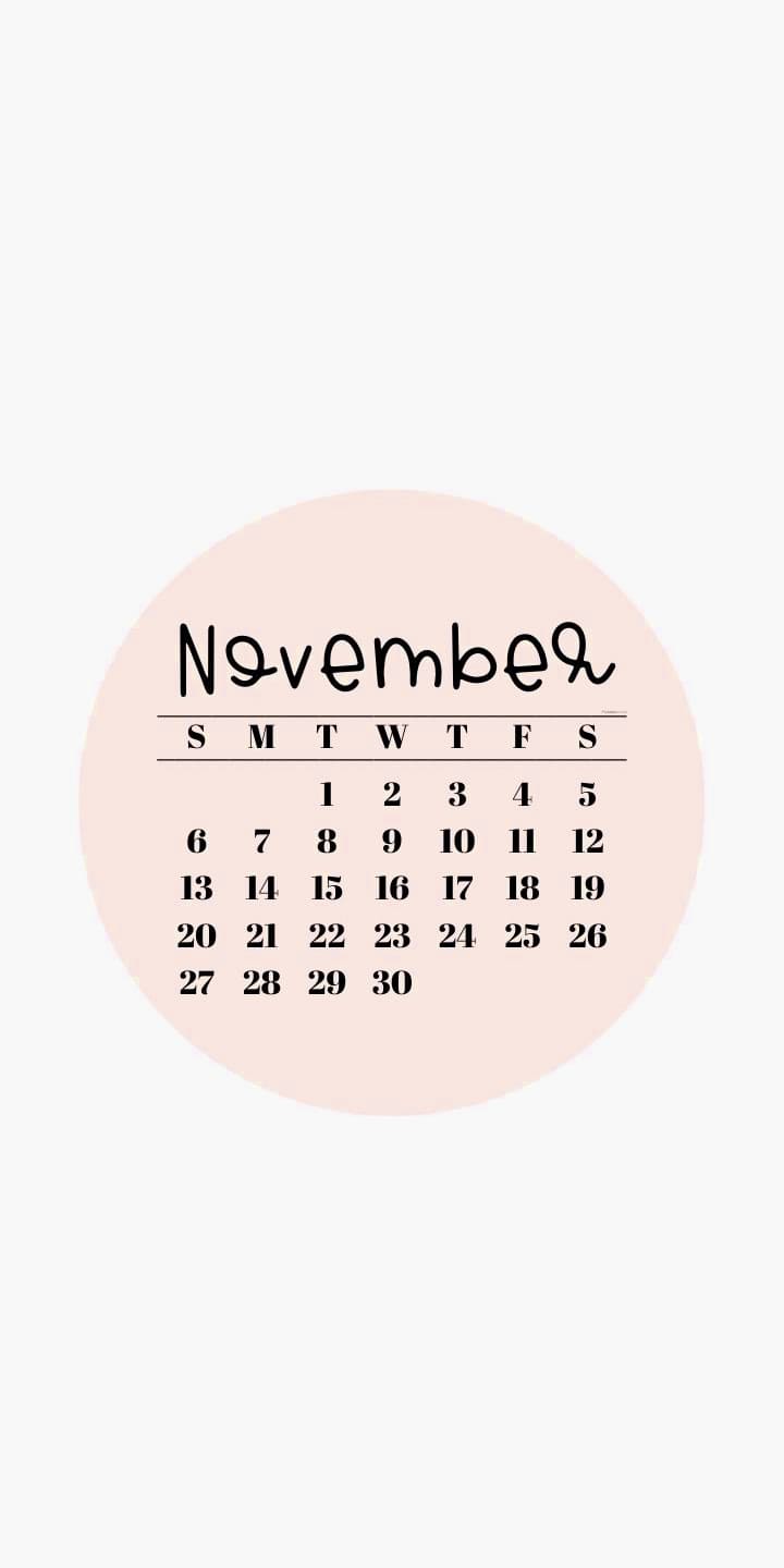 2022 November Calendar Wallpapers