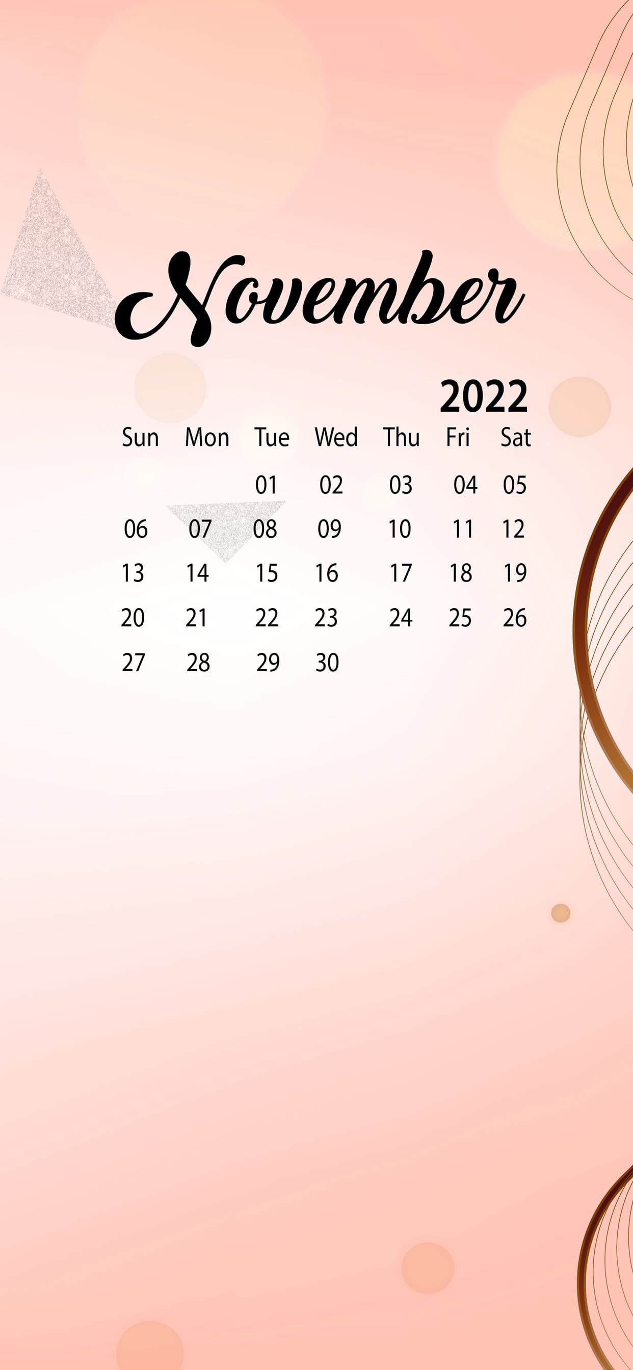 November 2022 Calendar Wallpapers