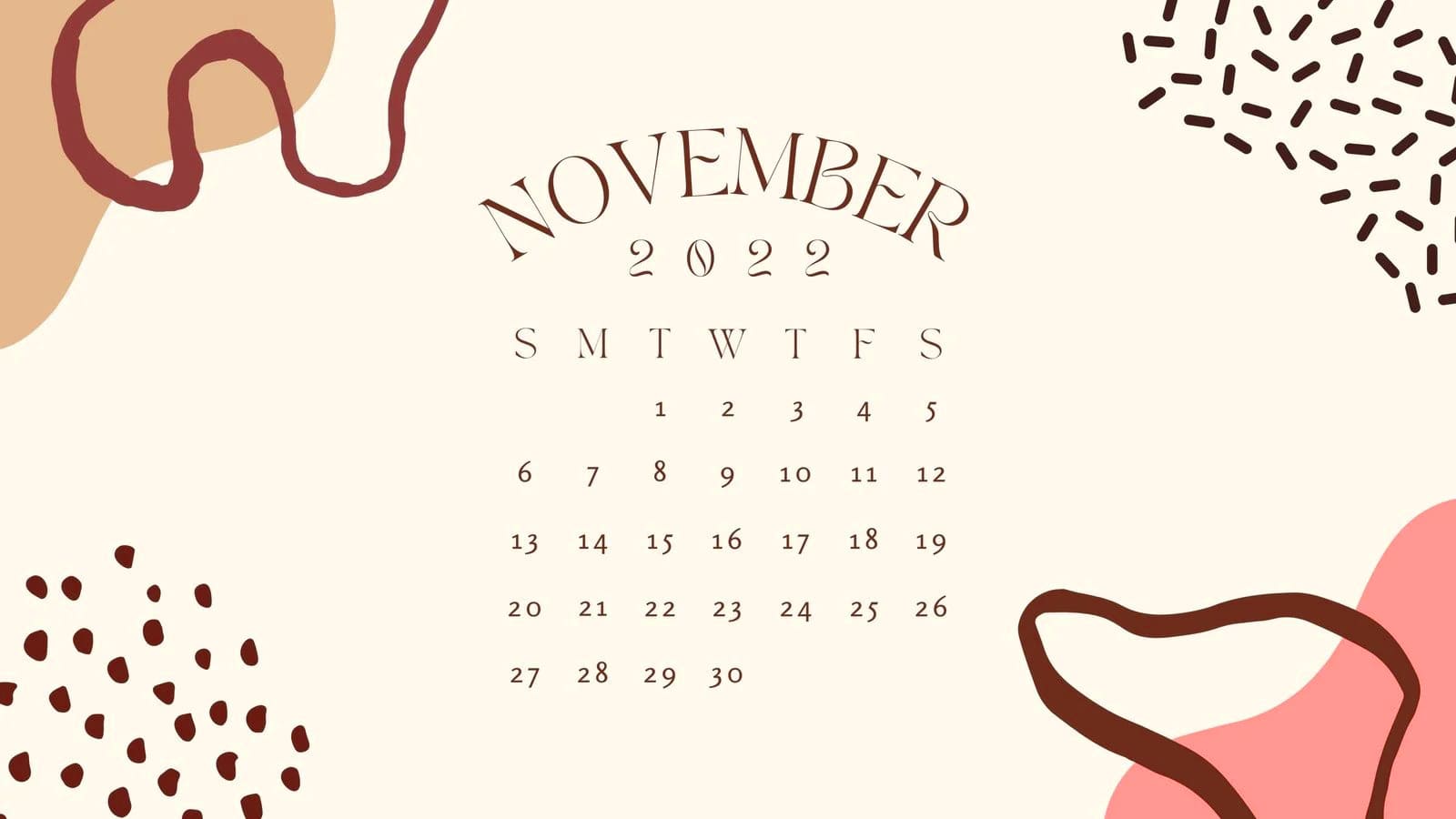 November 2022 Calendar Wallpapers