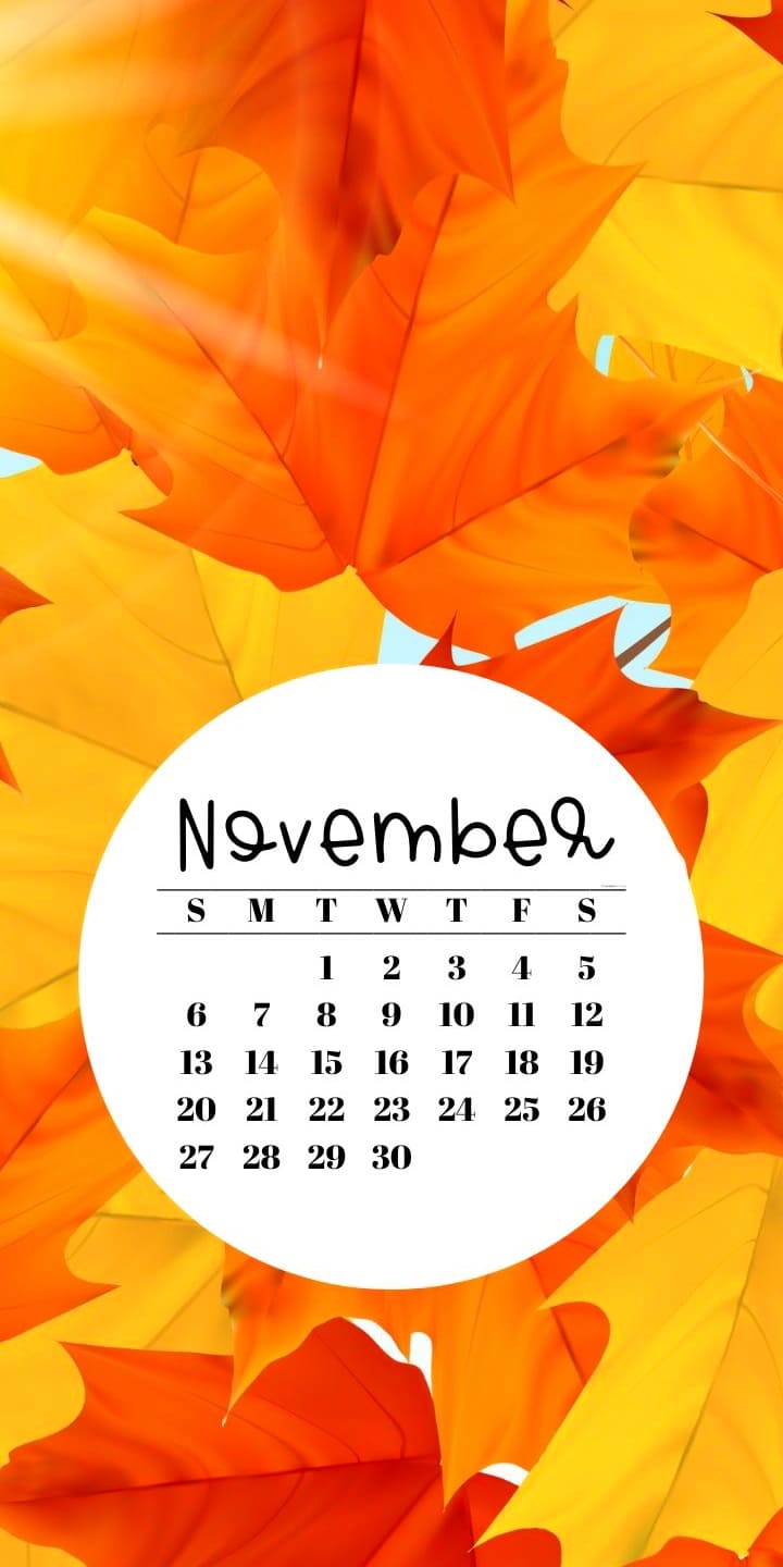 November Calendar 2022 Wallpapers