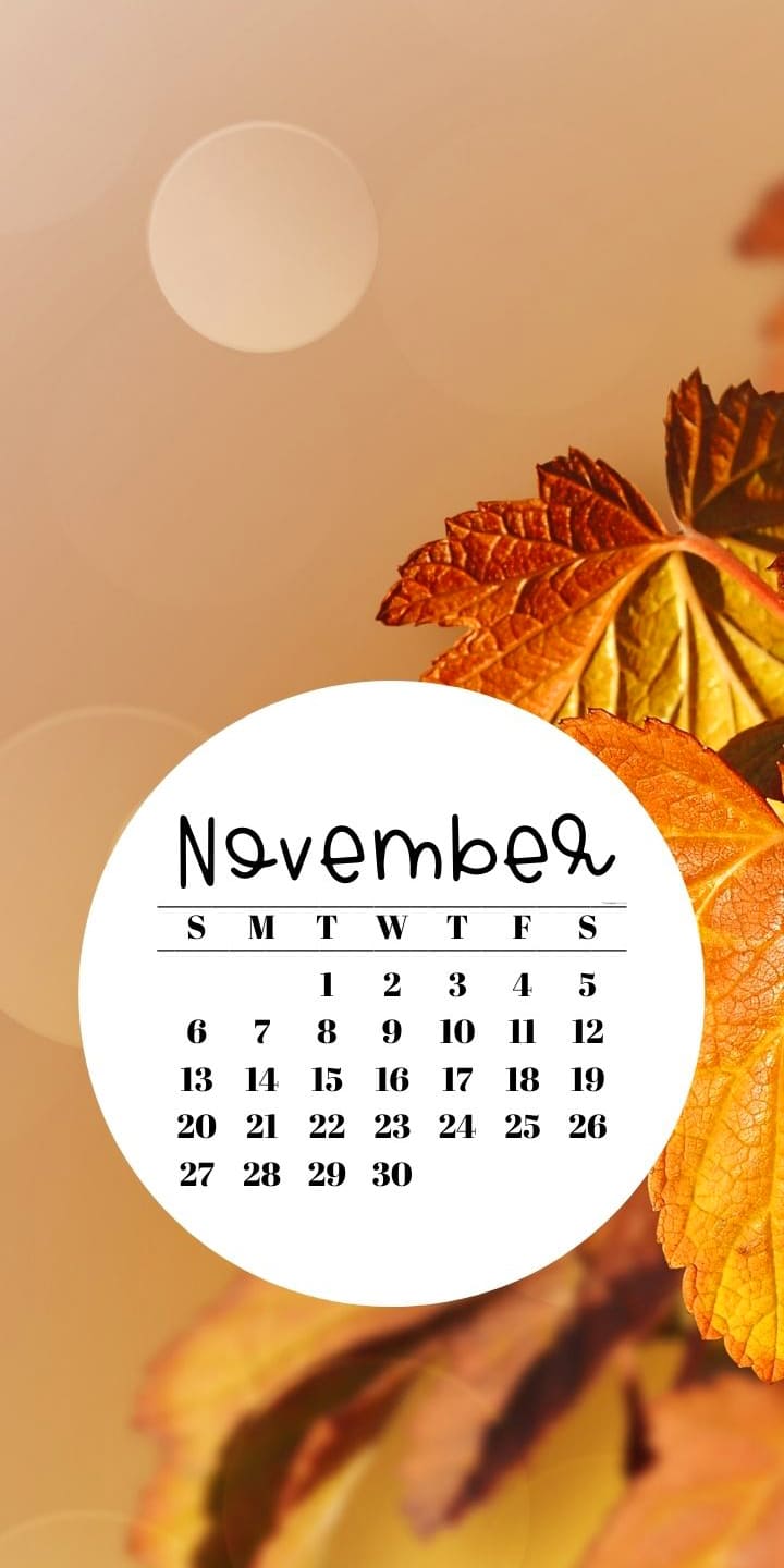 November Calendar 2022 Wallpapers - TubeWP
