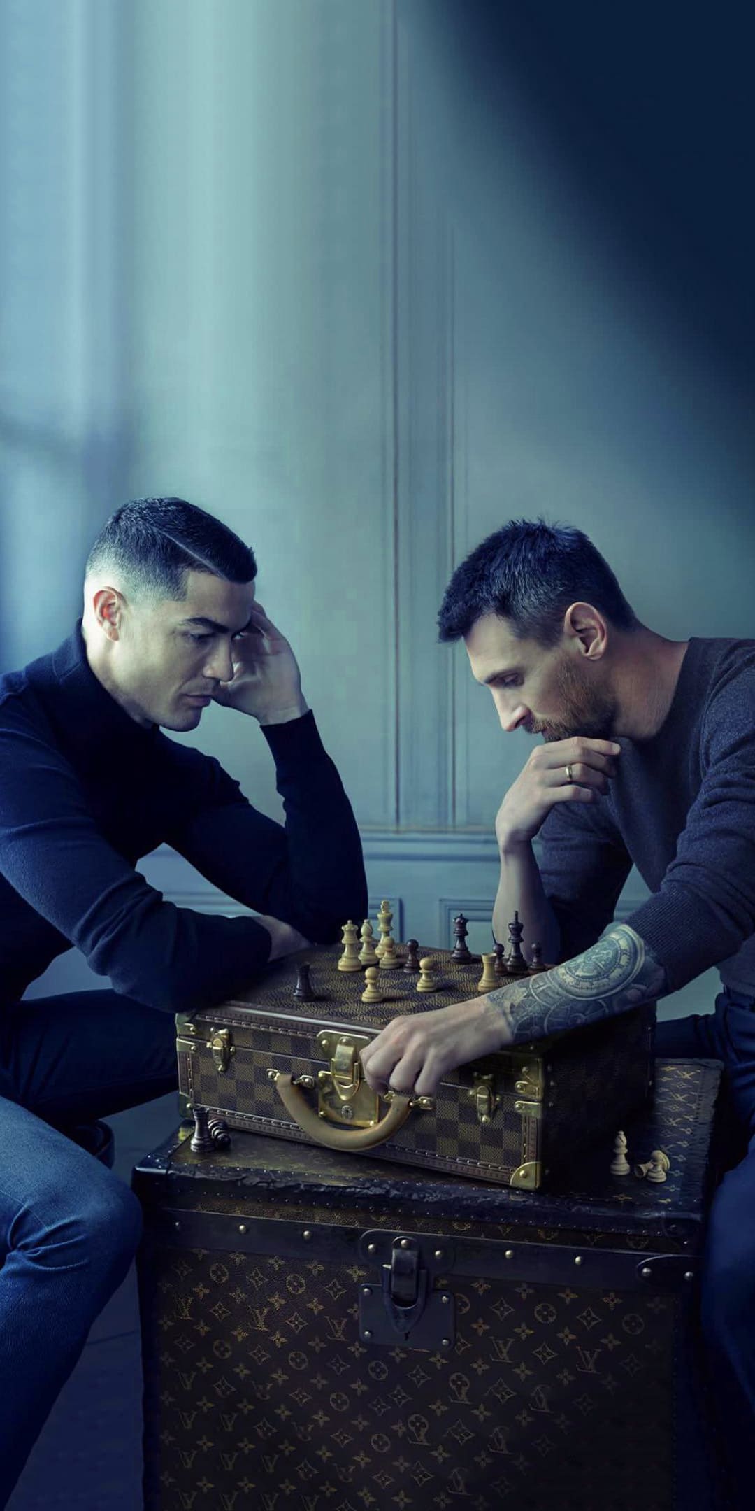Messi and Ronaldo Chess Wallpapers
