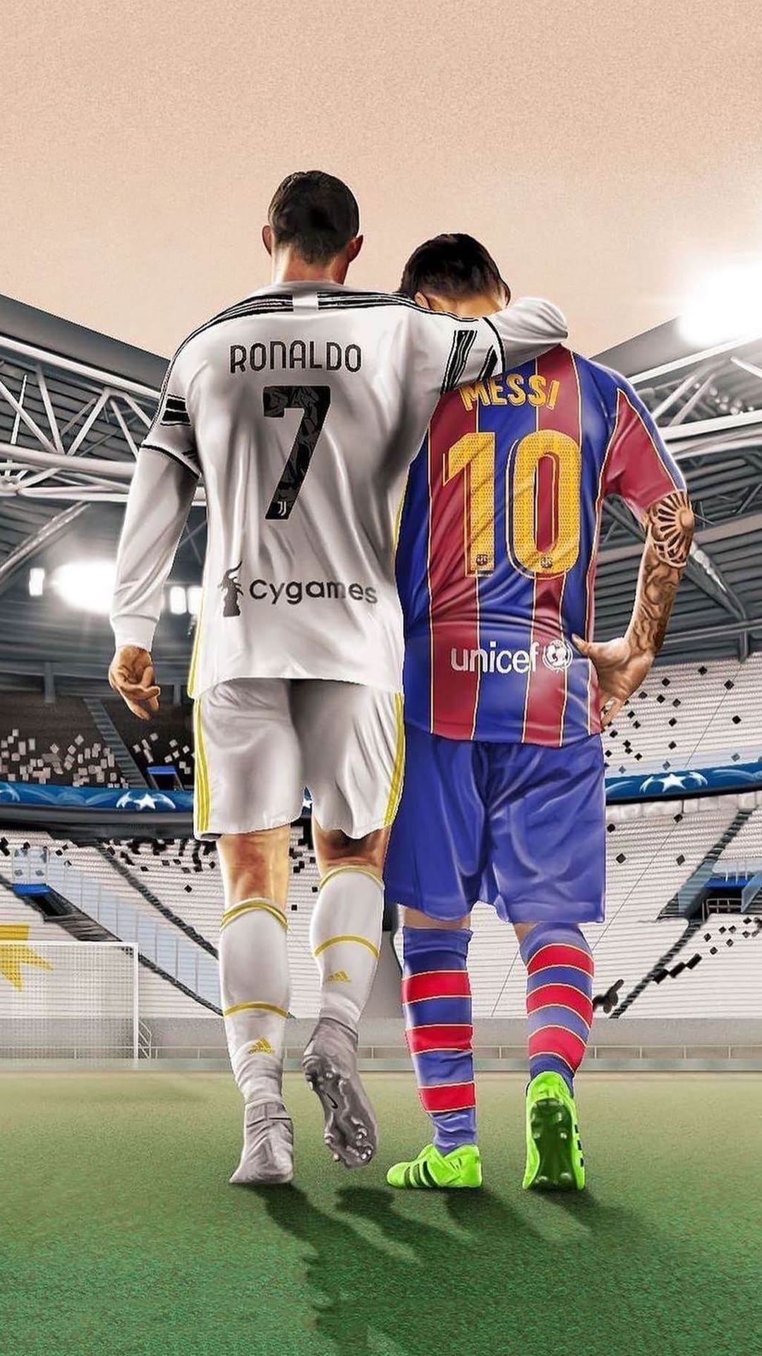 Messi And Ronaldo Wallpaper - TubeWP