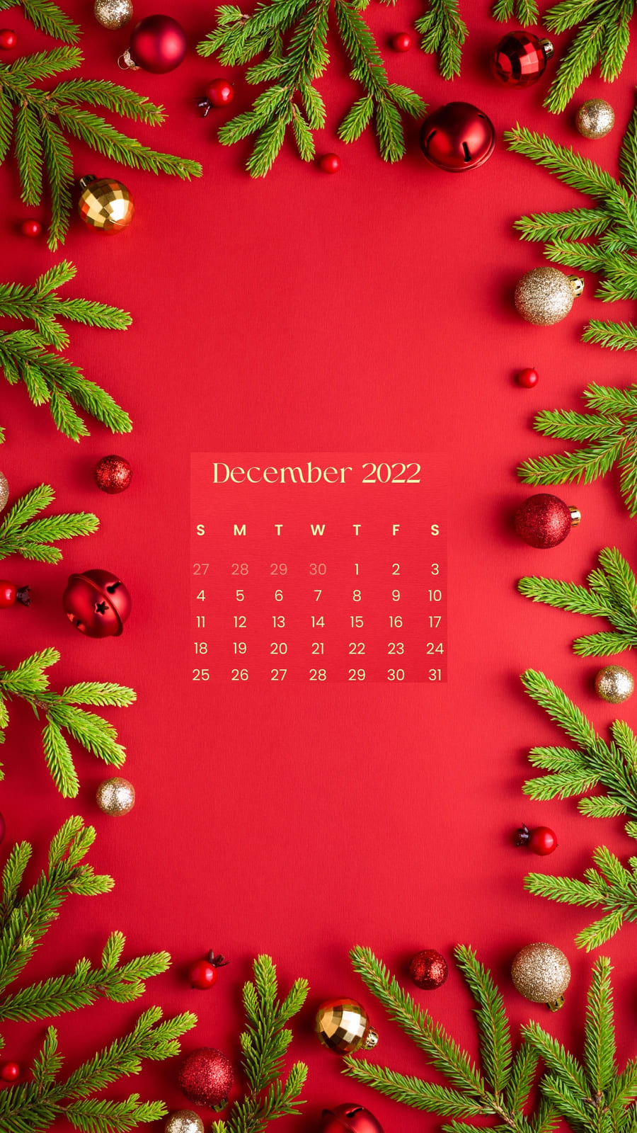 December 2022 Calendar Wallpapers