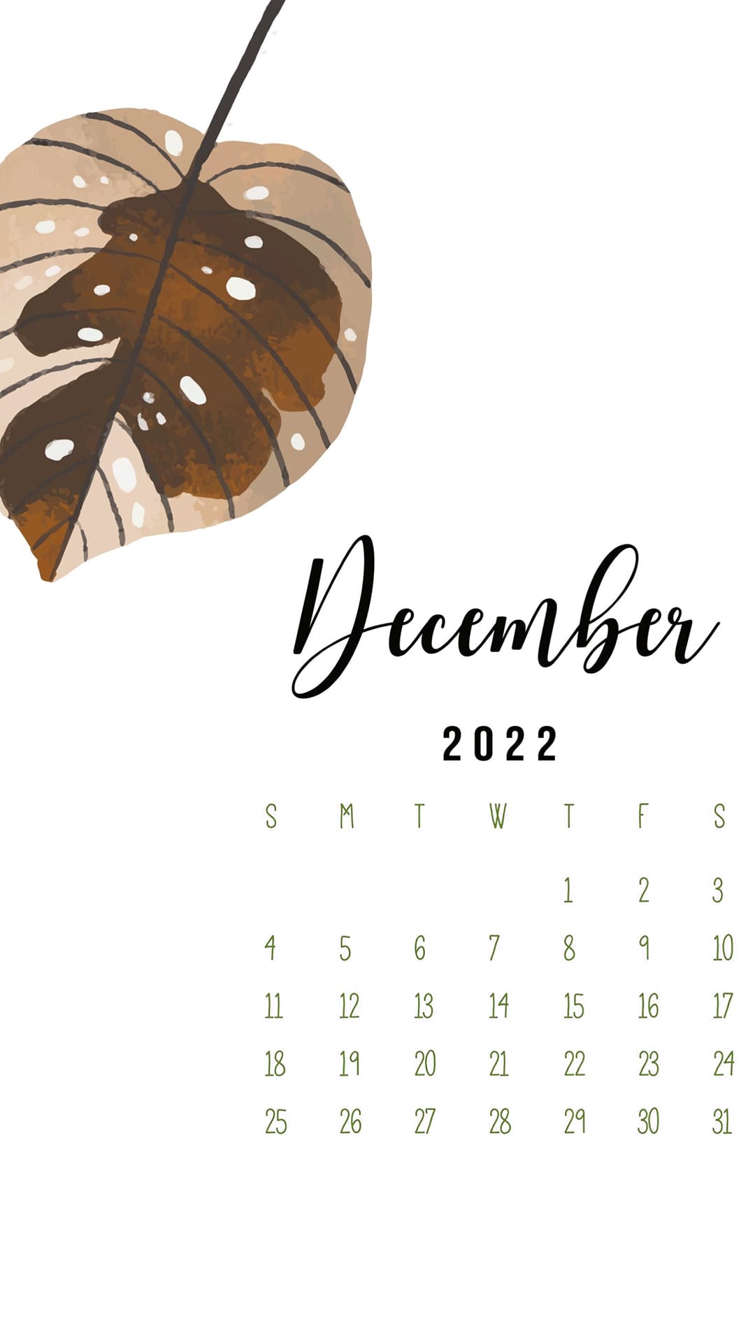 December Calendar 2022 Wallpapers