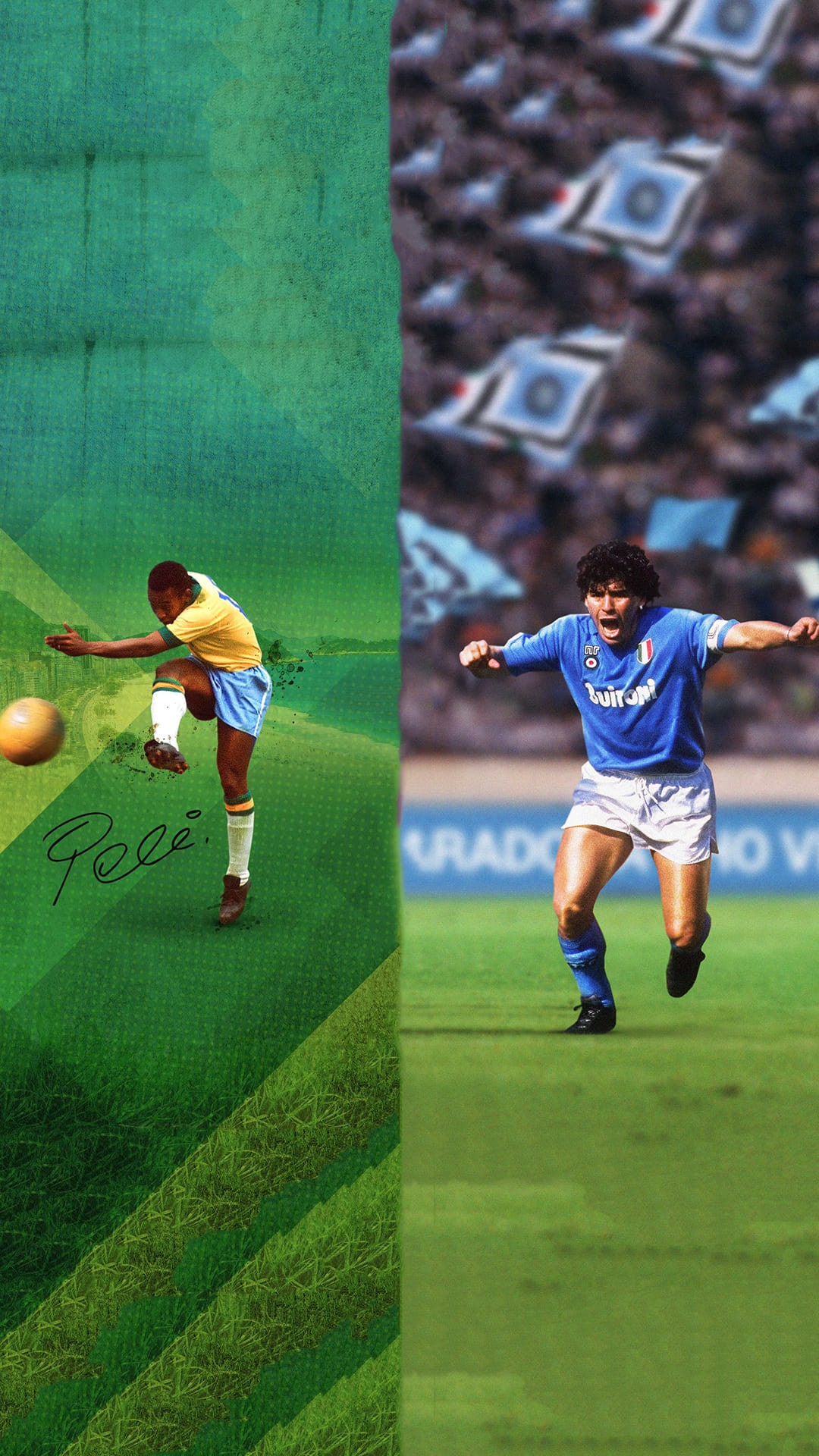 Maradona and Pele Wallpapers
