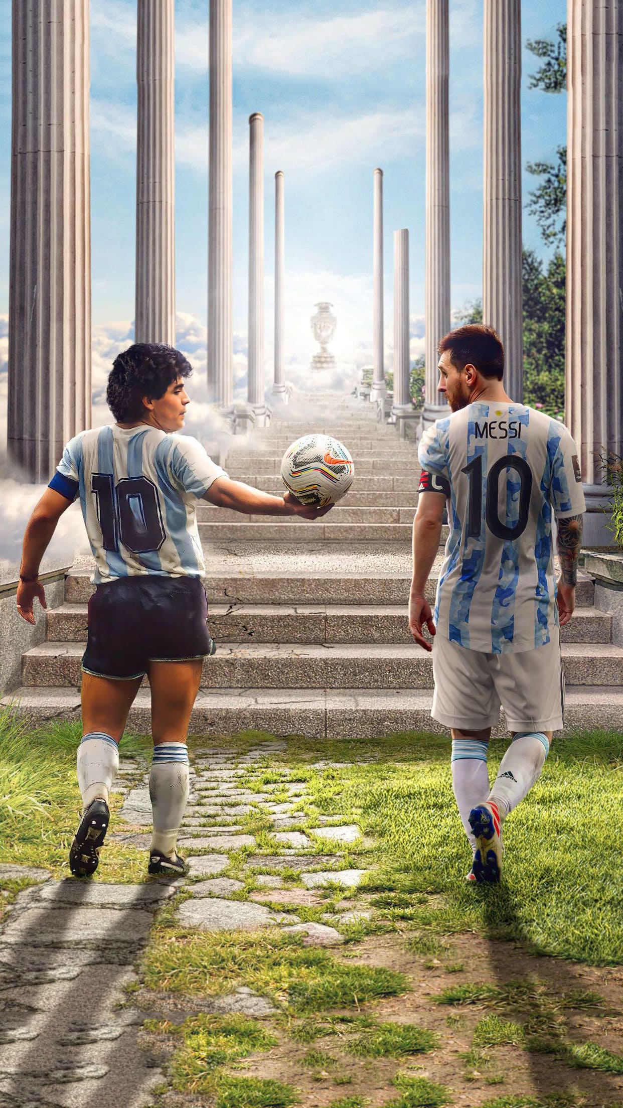 Messi and Maradona Wallpapers