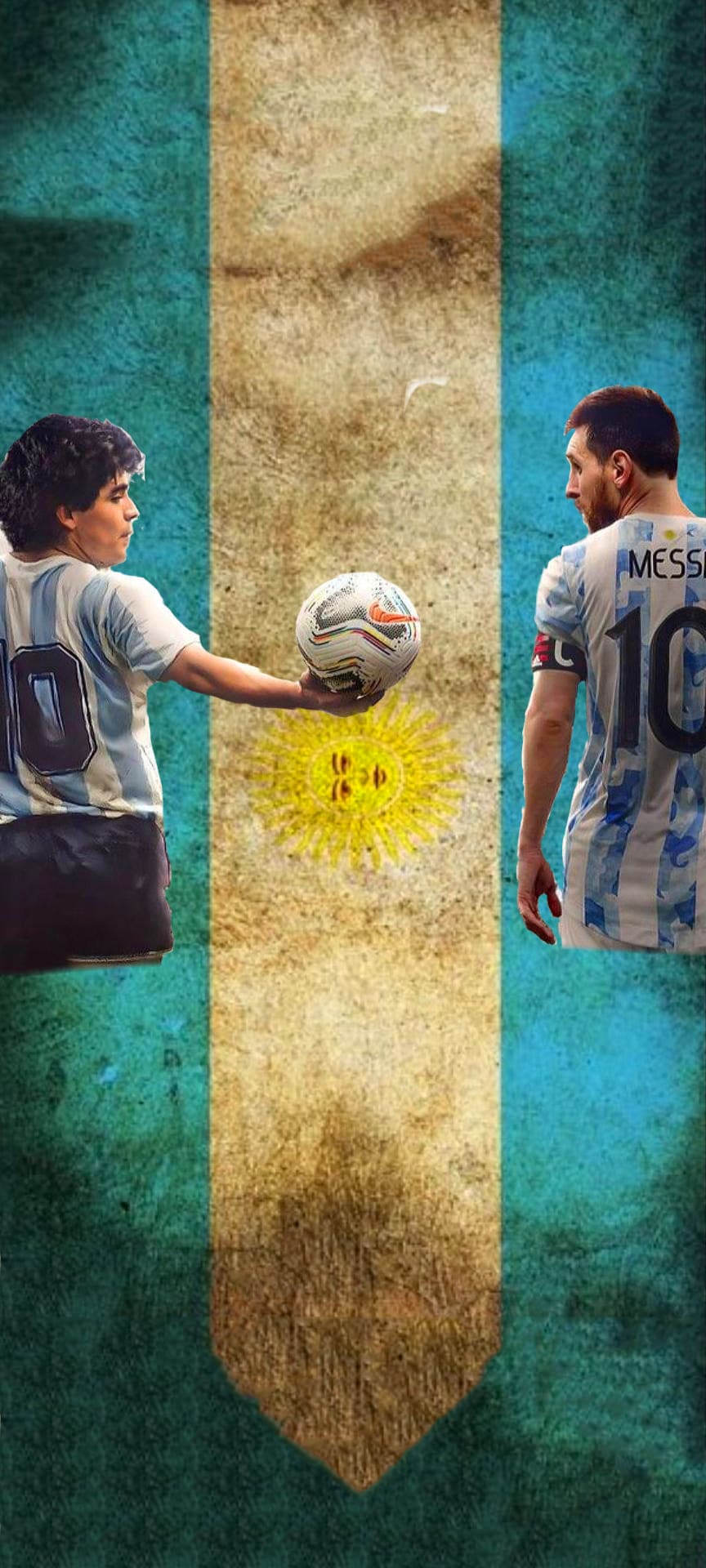 Messi and Maradona Wallpapers