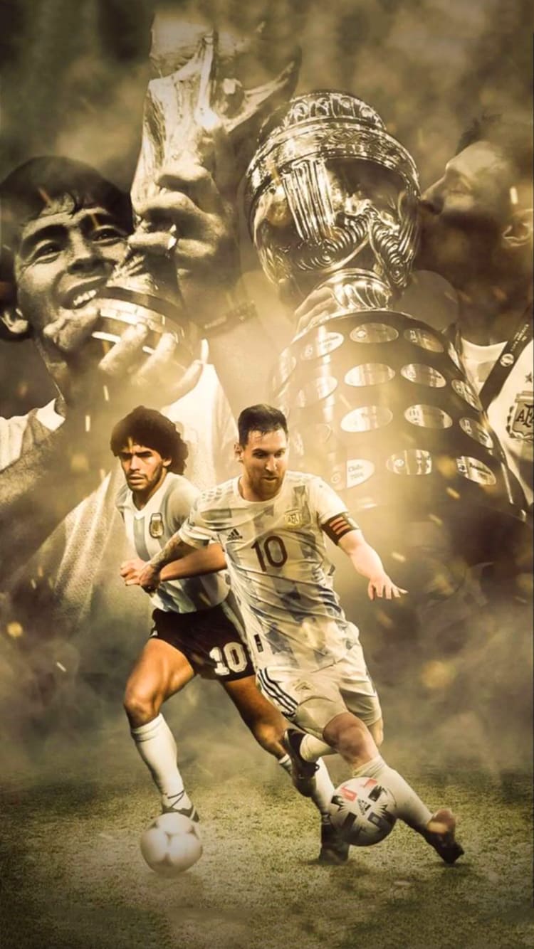 Messi and Maradona Wallpapers