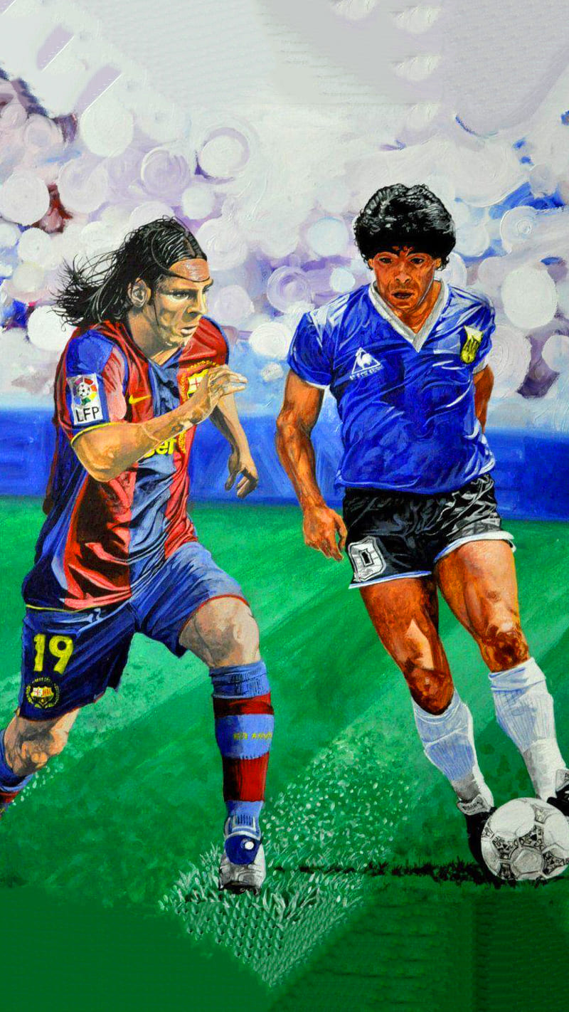 Messi and Maradona Wallpapers