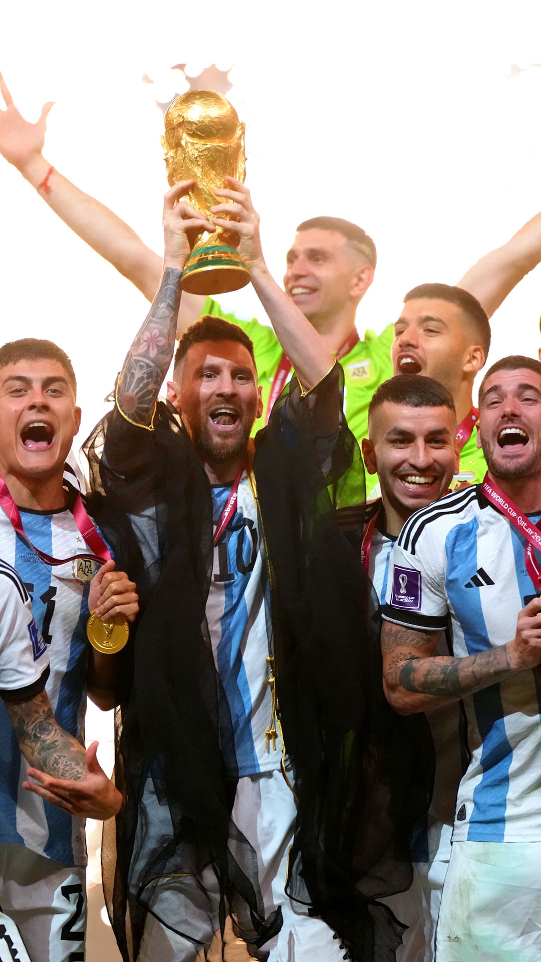 Messi Holding World Cup Wallpaper TubeWP