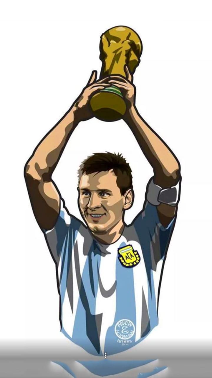 Messi Lifting World Cup Wallpapers