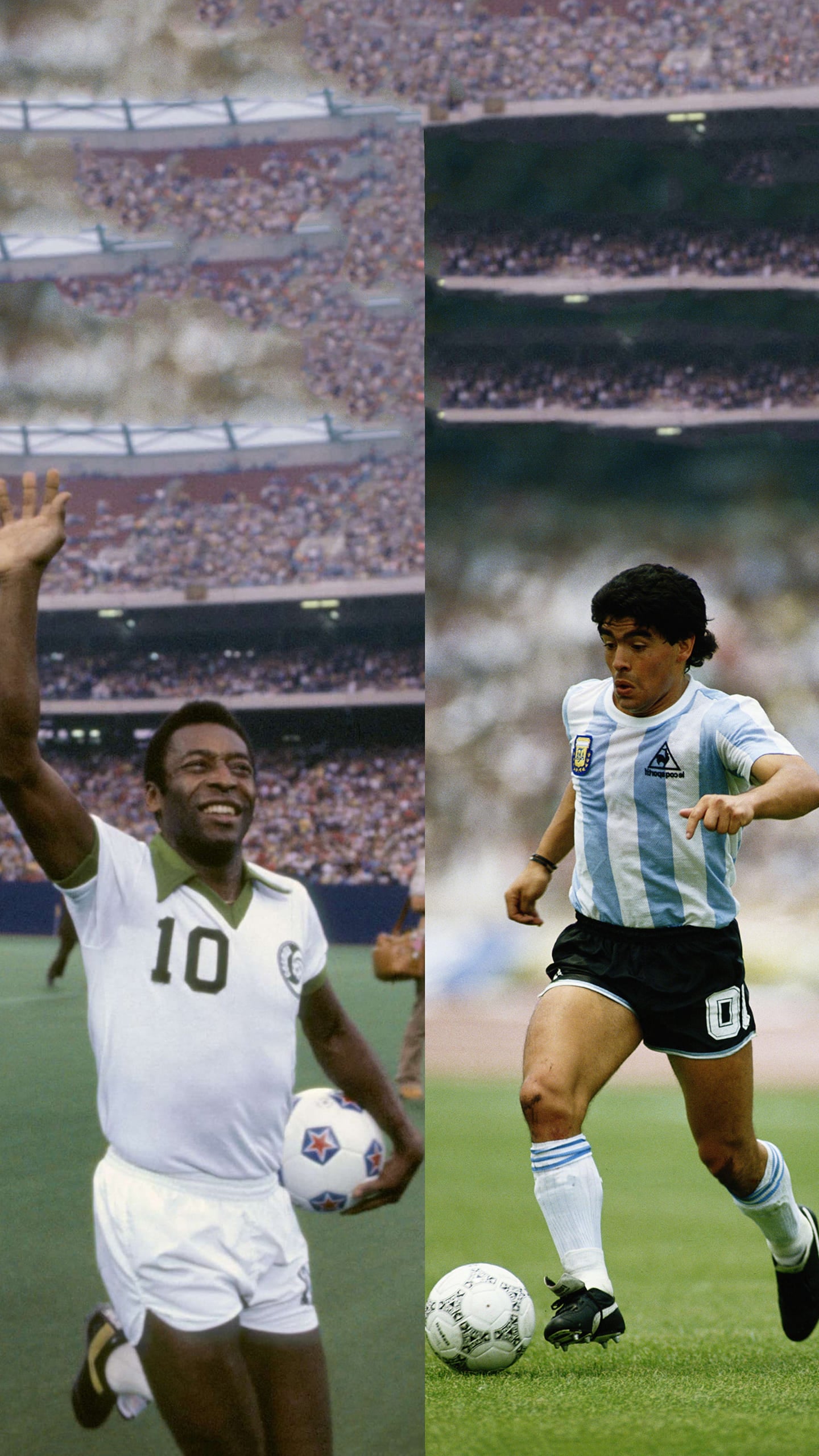 Pele and Maradona Wallpapers