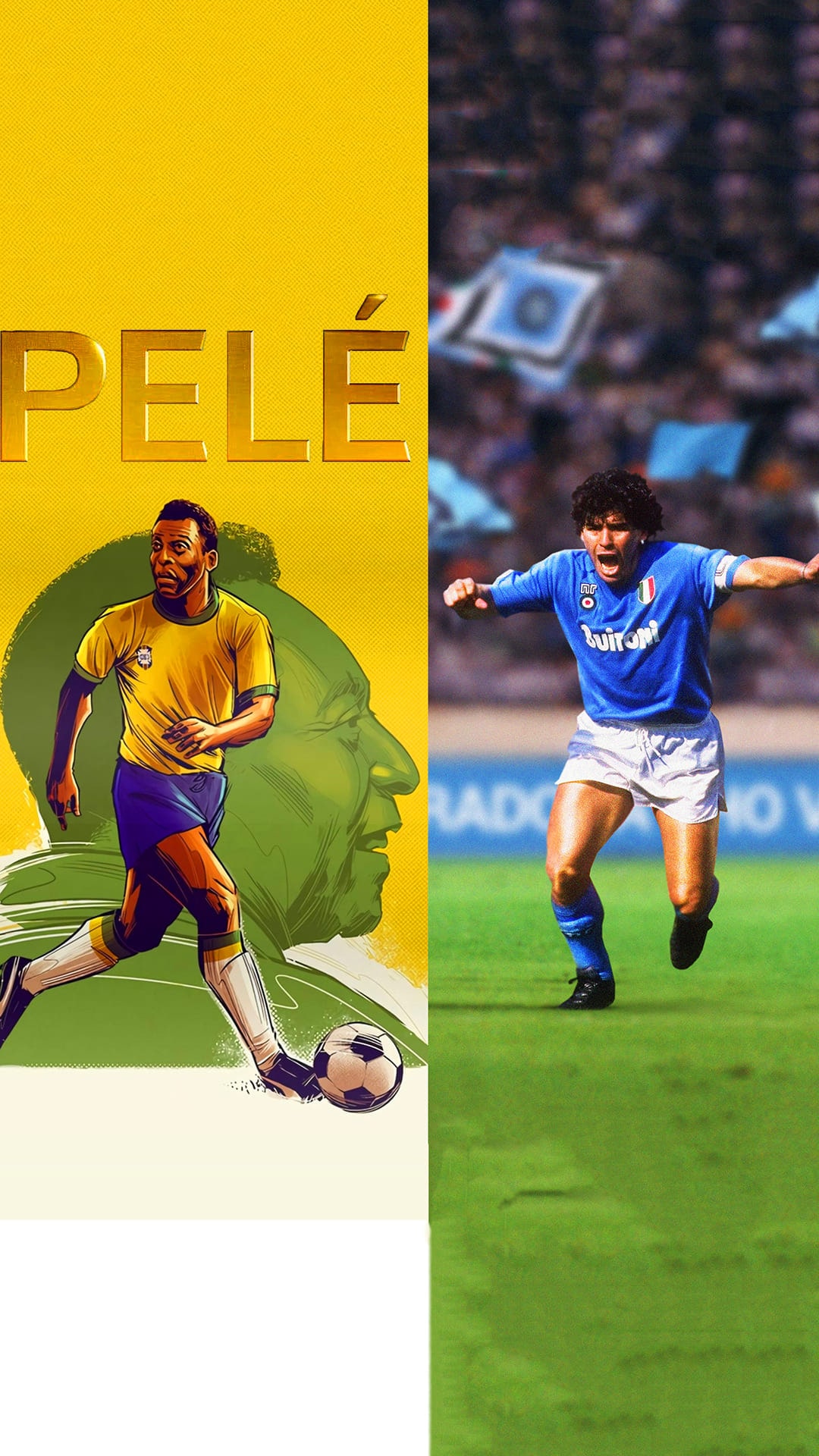 Pele and Maradona Wallpapers