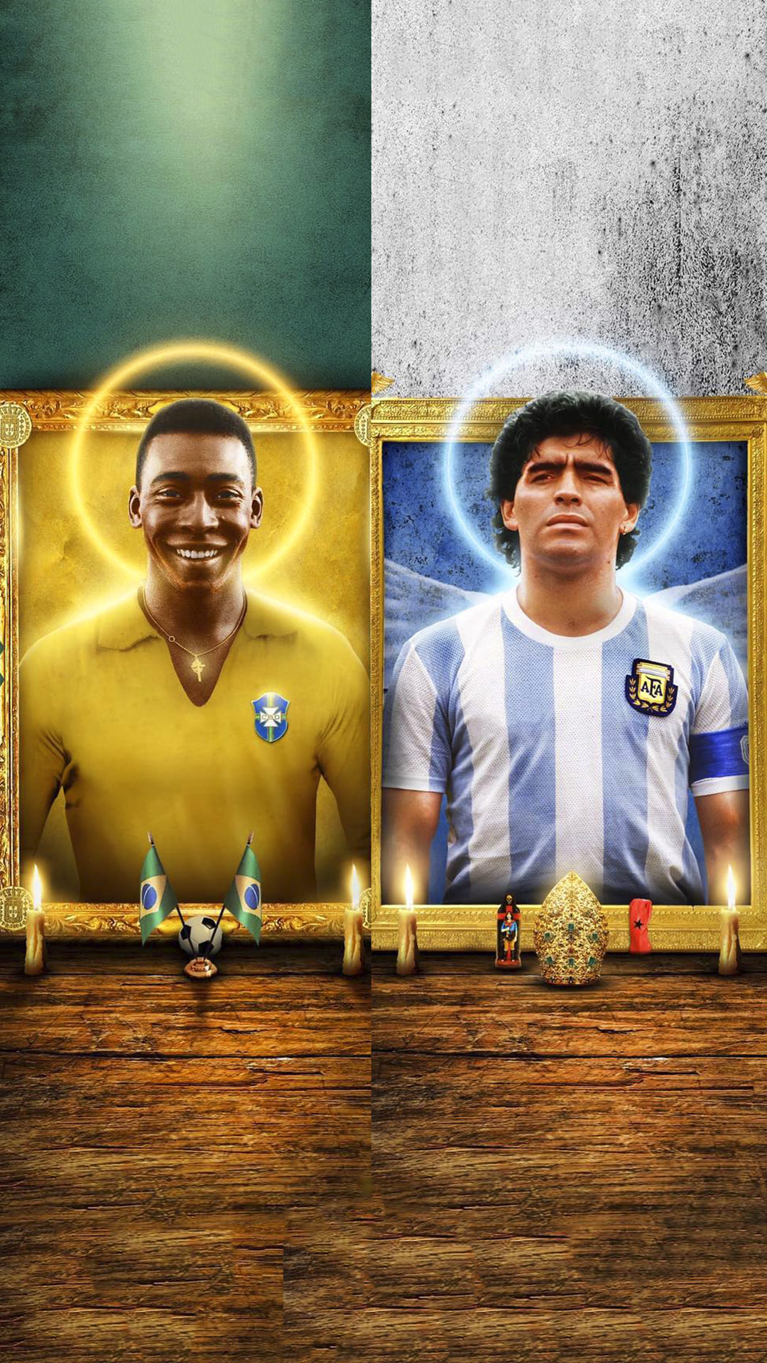 Pele And Maradona Wallpaper - TubeWP