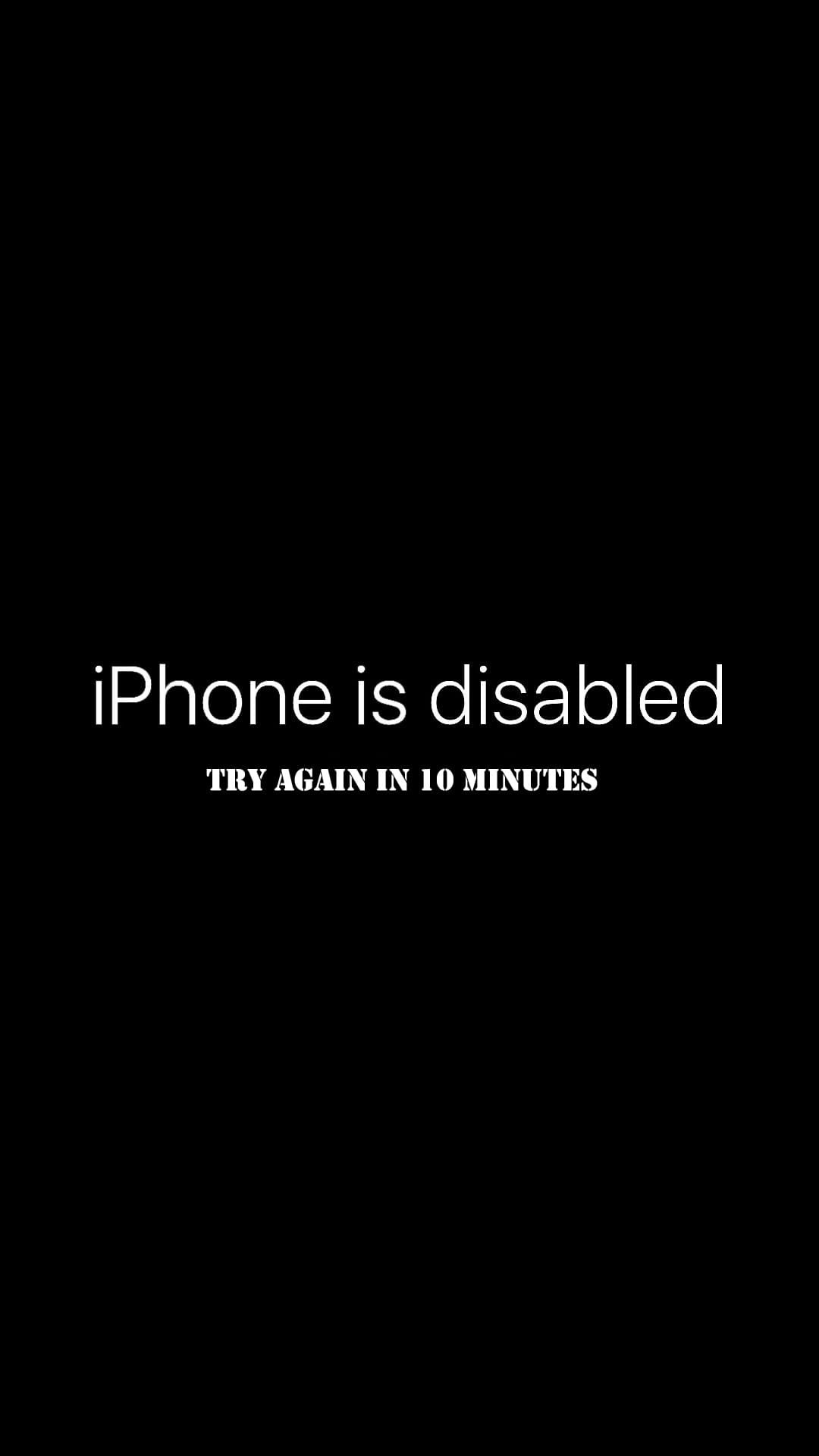 iPhone is Disabled Wallpapers