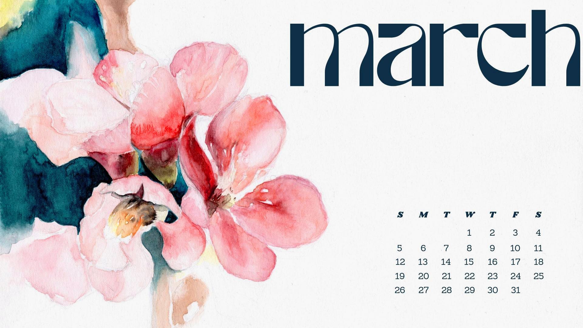 2023 March Calendar Wallpapers