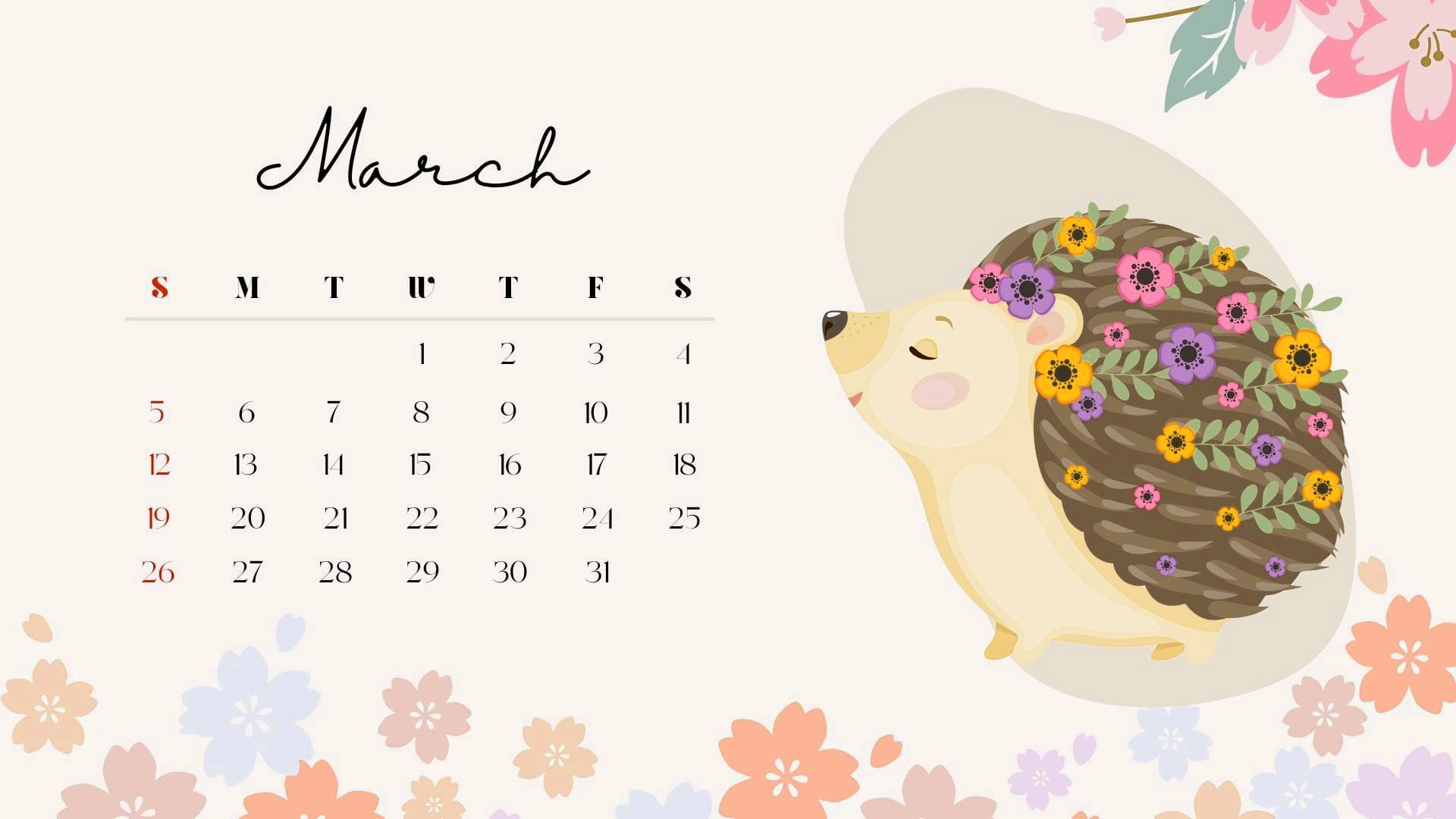 2023 March Calendar Wallpapers