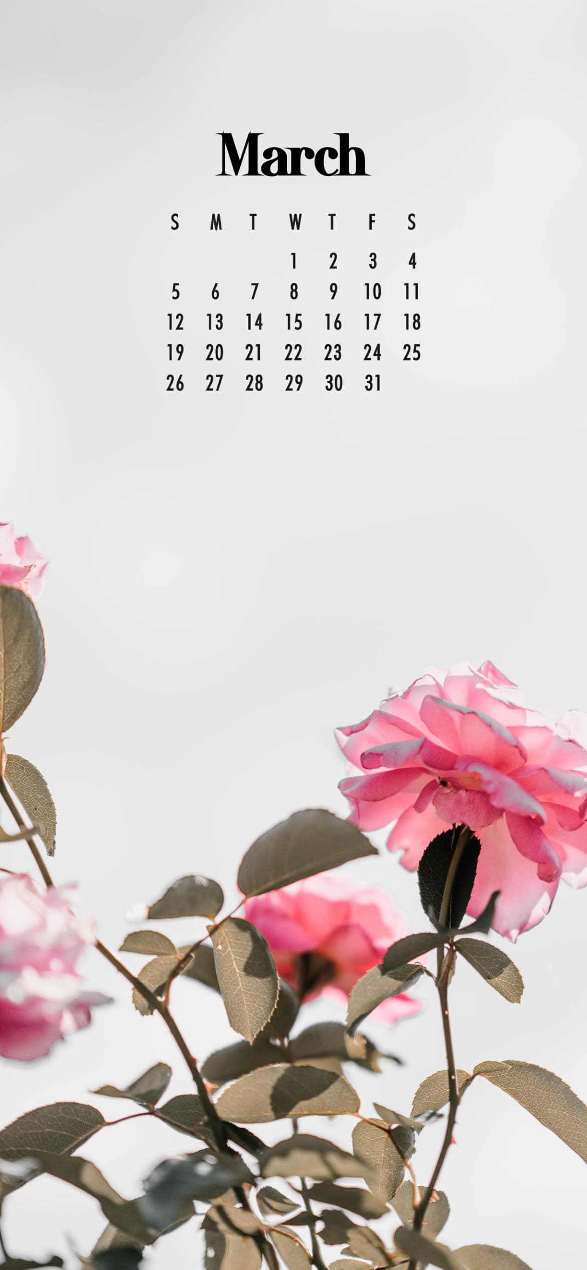 2023 March Calendar Wallpapers