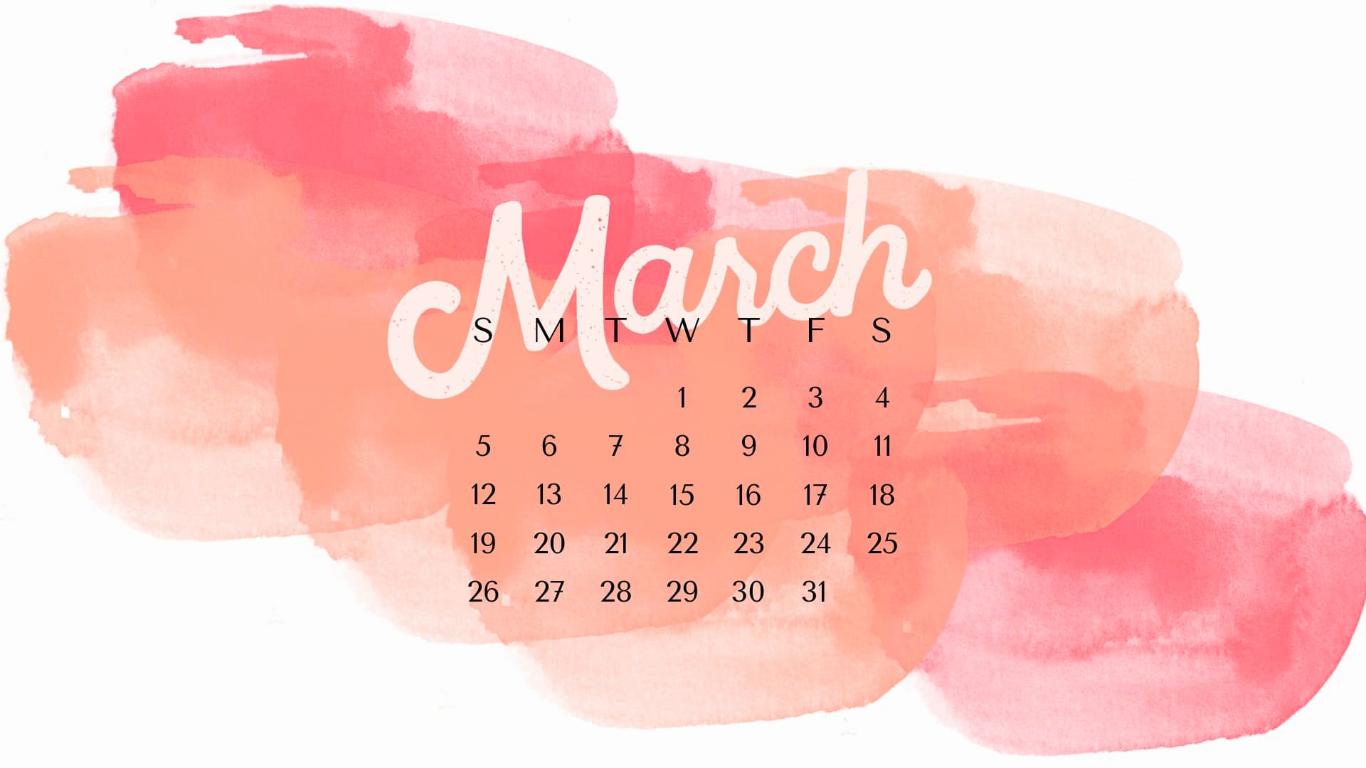 2023 March Calendar Wallpapers