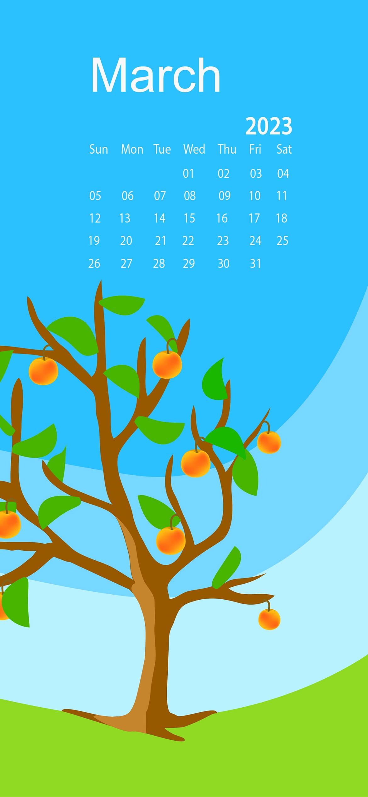 2023 March Calendar Wallpapers