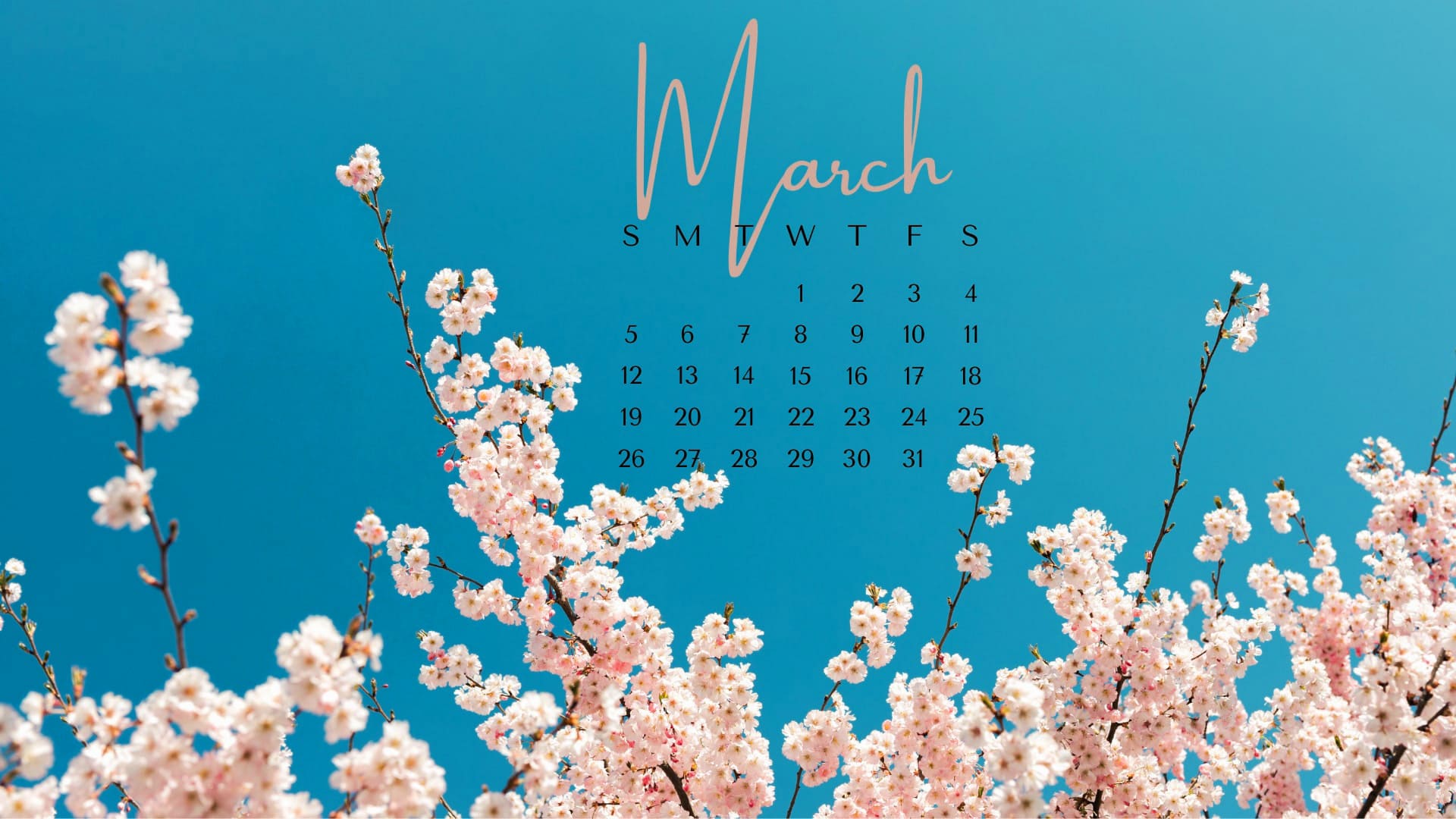 2023 March Calendar Wallpapers