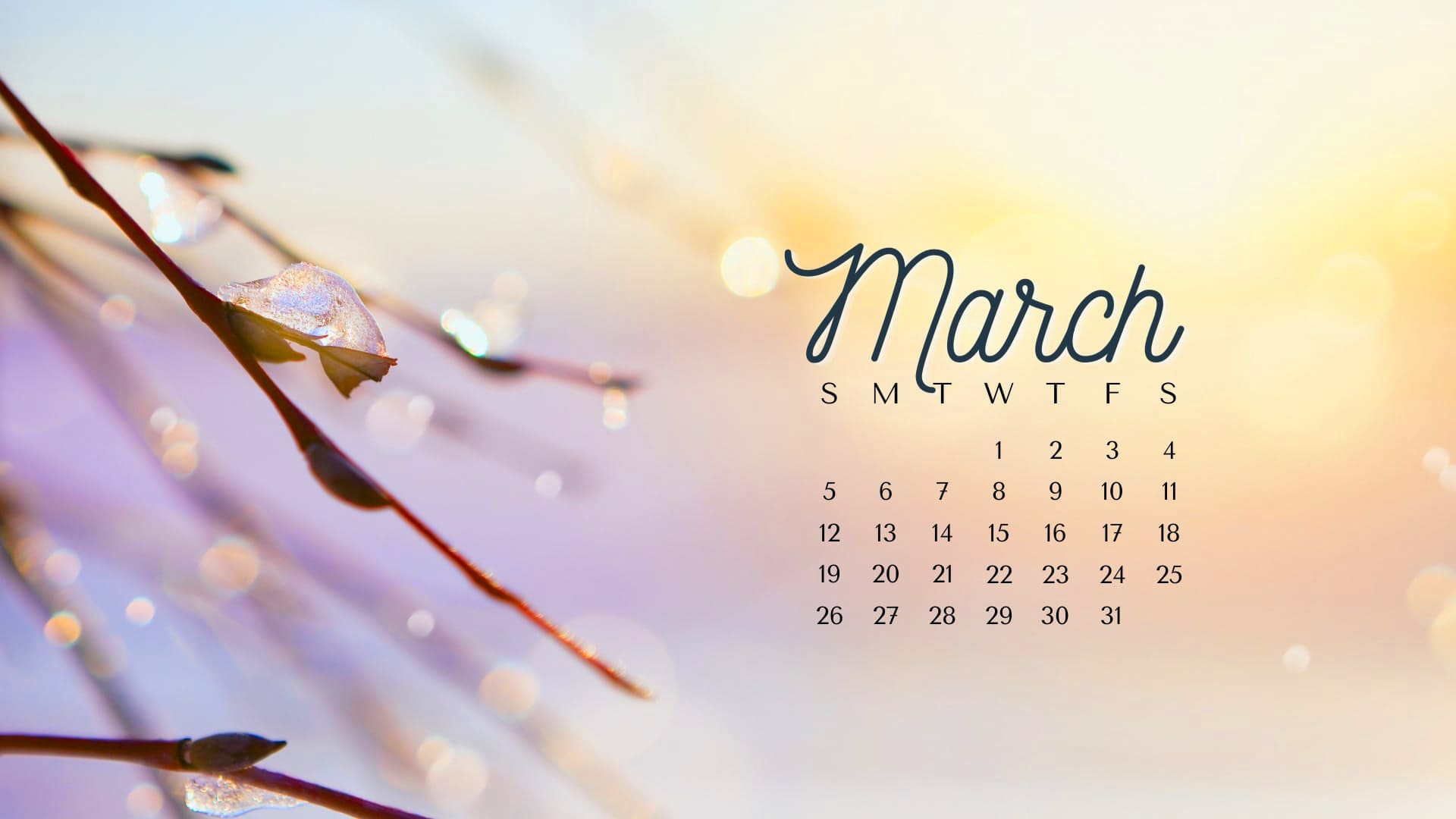 March 2023 Calendar Wallpaper TubeWP