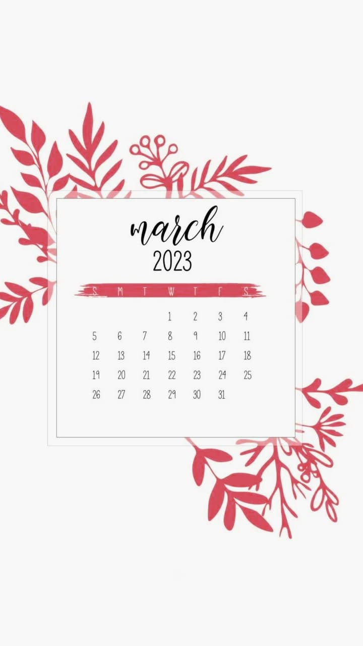 March 2023 Calendar Wallpapers