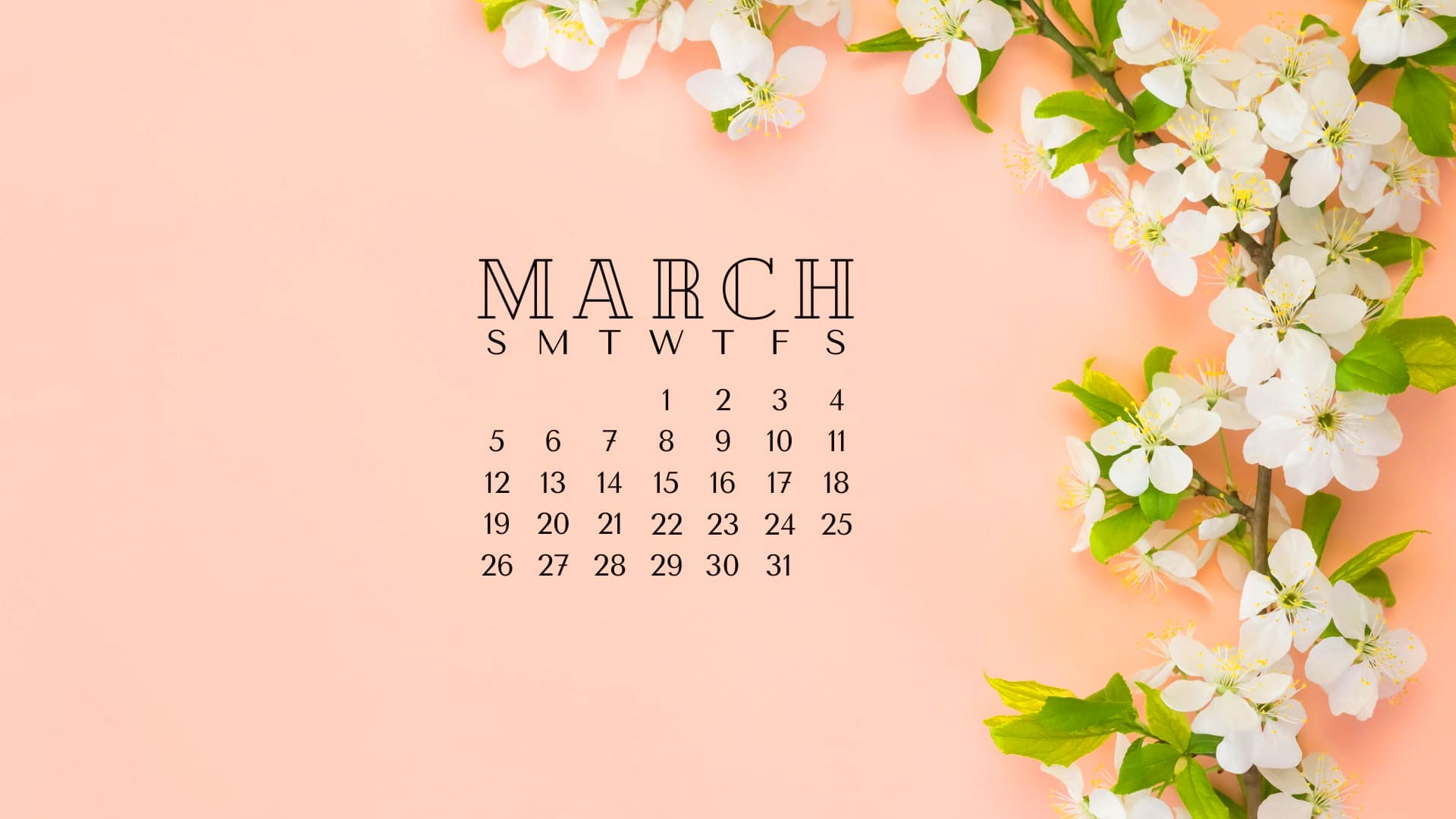 March Calendar 2023 Wallpapers