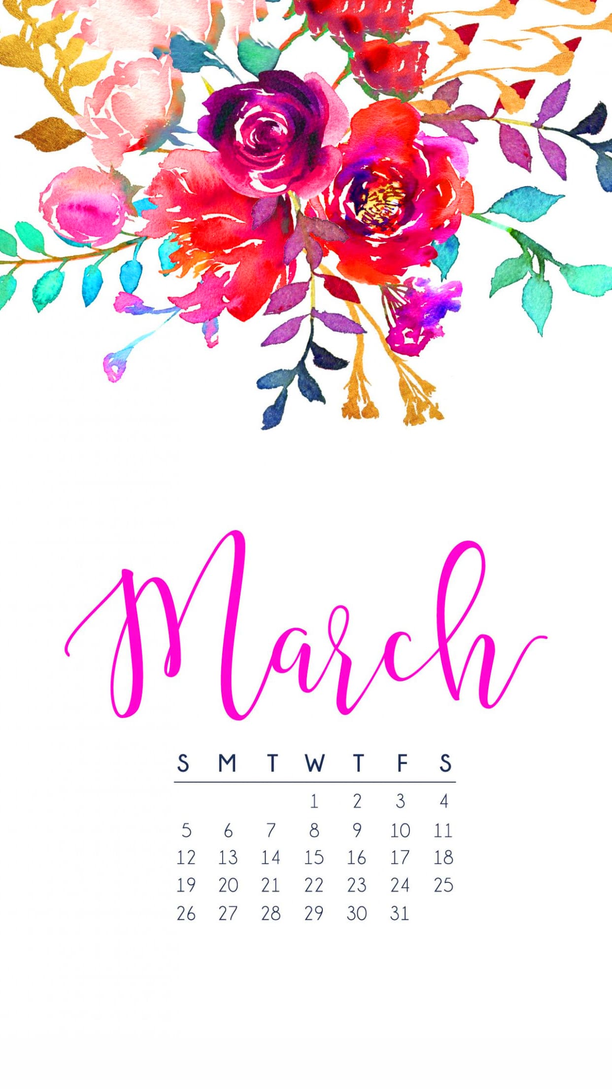 March Calendar 2023 Wallpapers