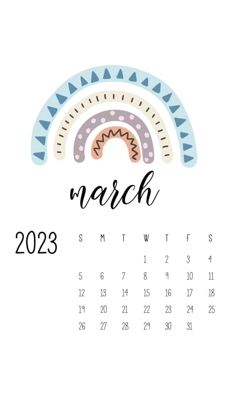 March Calendar 2023 Wallpapers