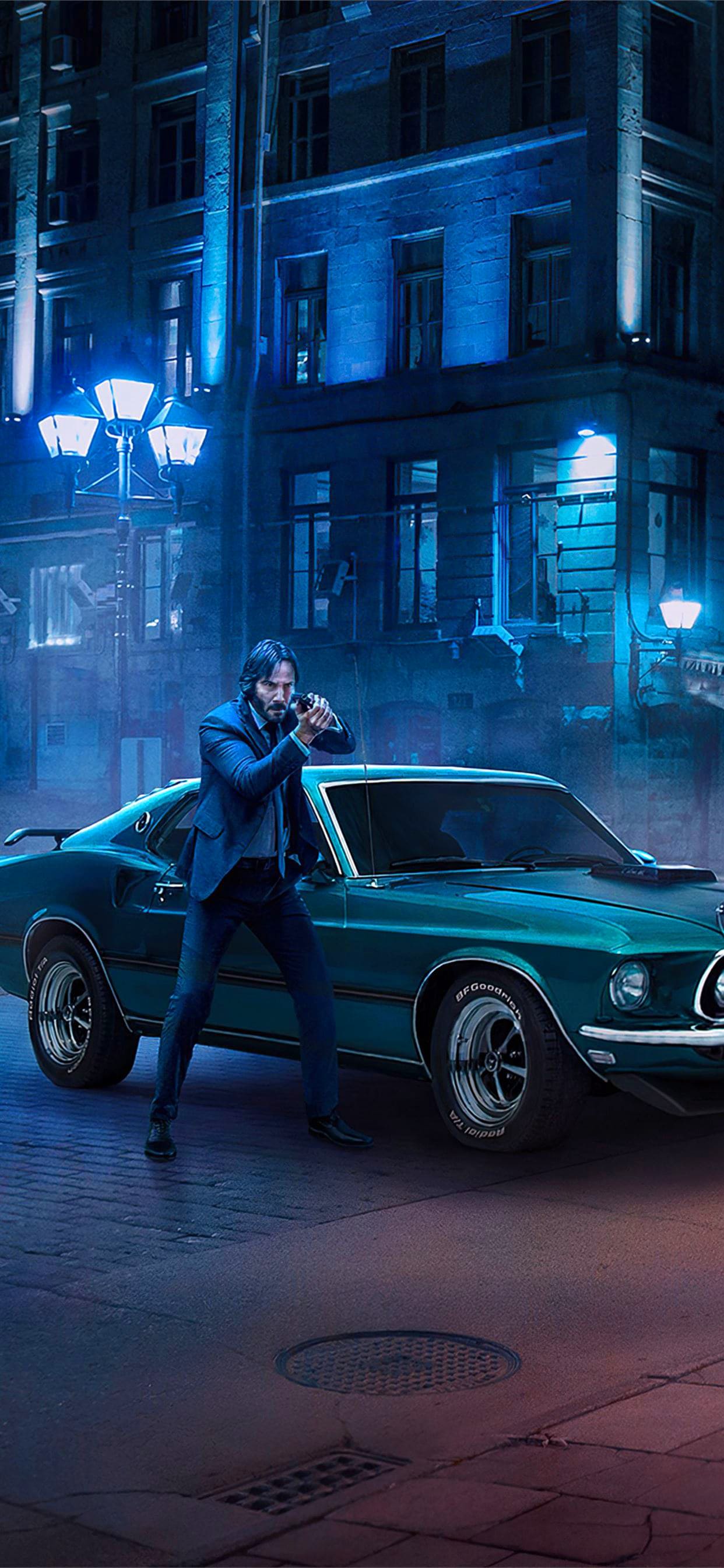 4K Wallpaper iPhone John Wick in The Style of Rockstar Games