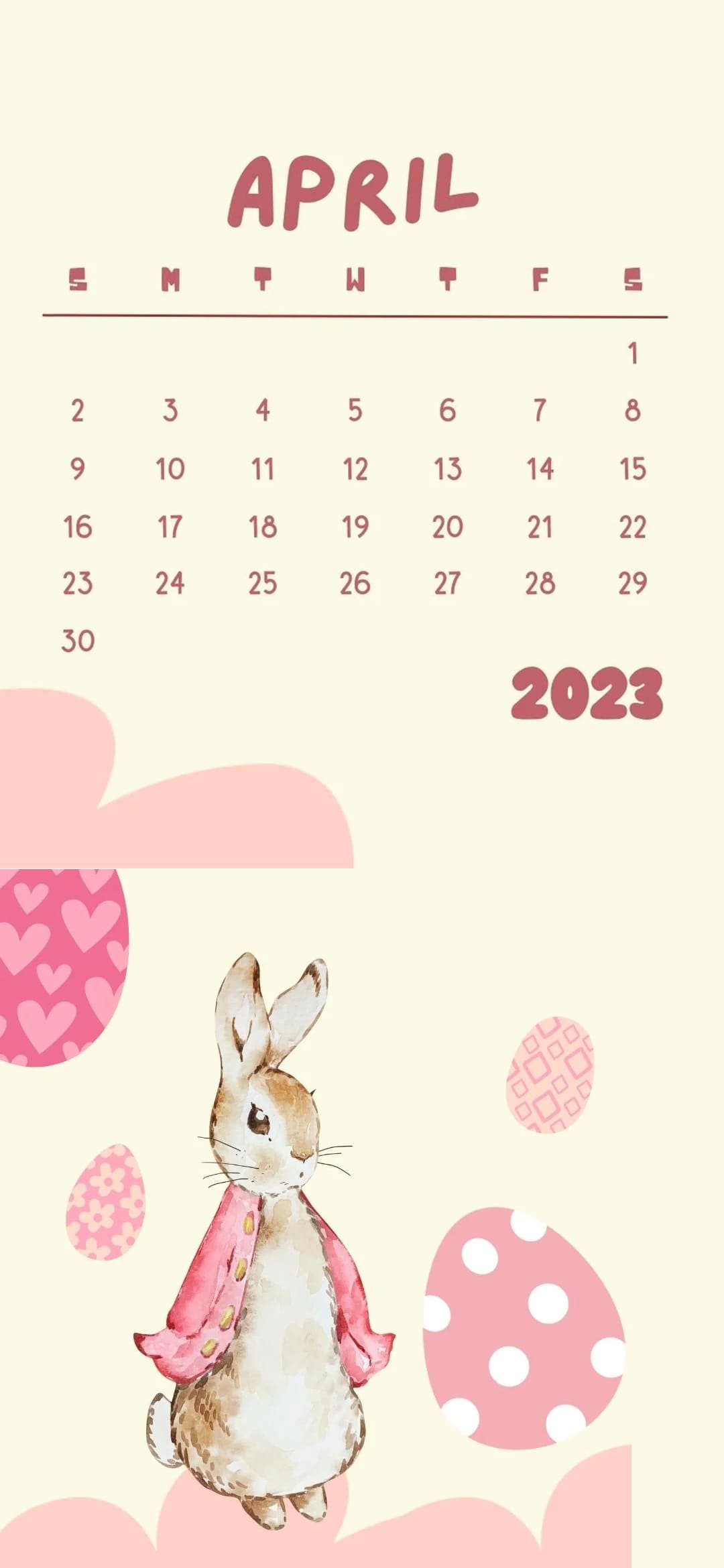 2023 April Calendar Wallpapers