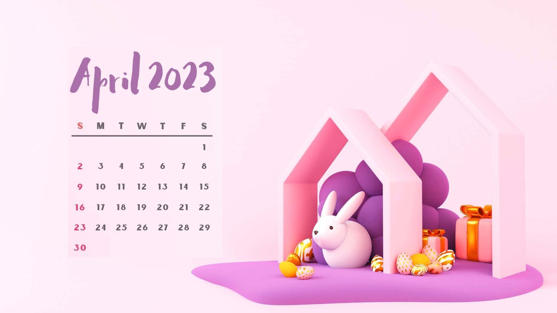 2023 April Calendar Wallpapers