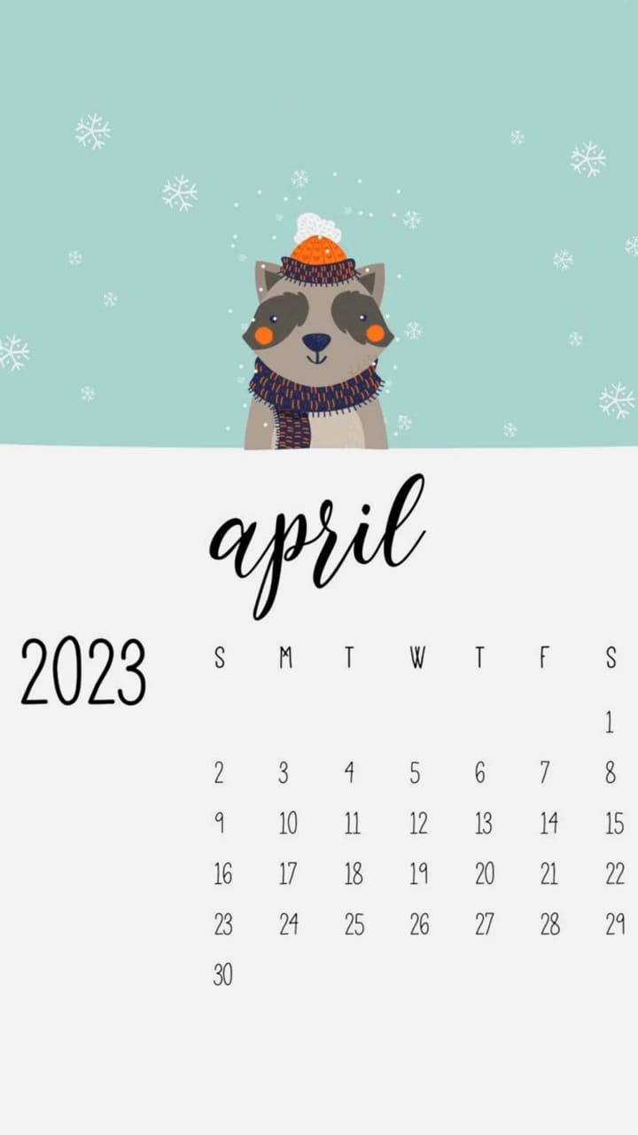 2023 April Calendar Wallpapers