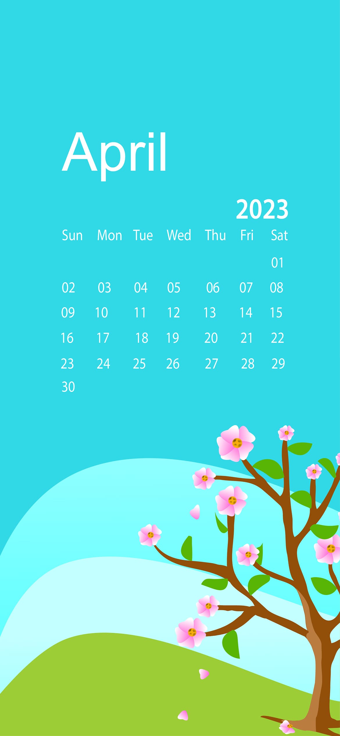 2023 April Calendar Wallpapers