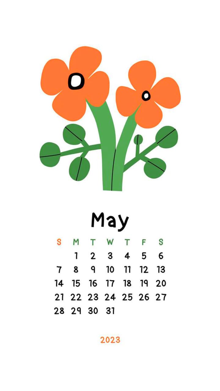 2023 May Calendar Wallpapers