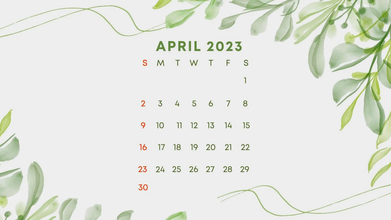 April Calendar 2023 Wallpapers