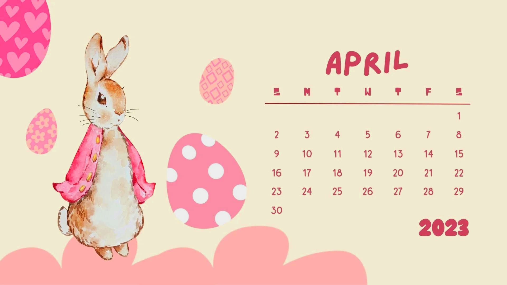 April Calendar 2023 Wallpapers