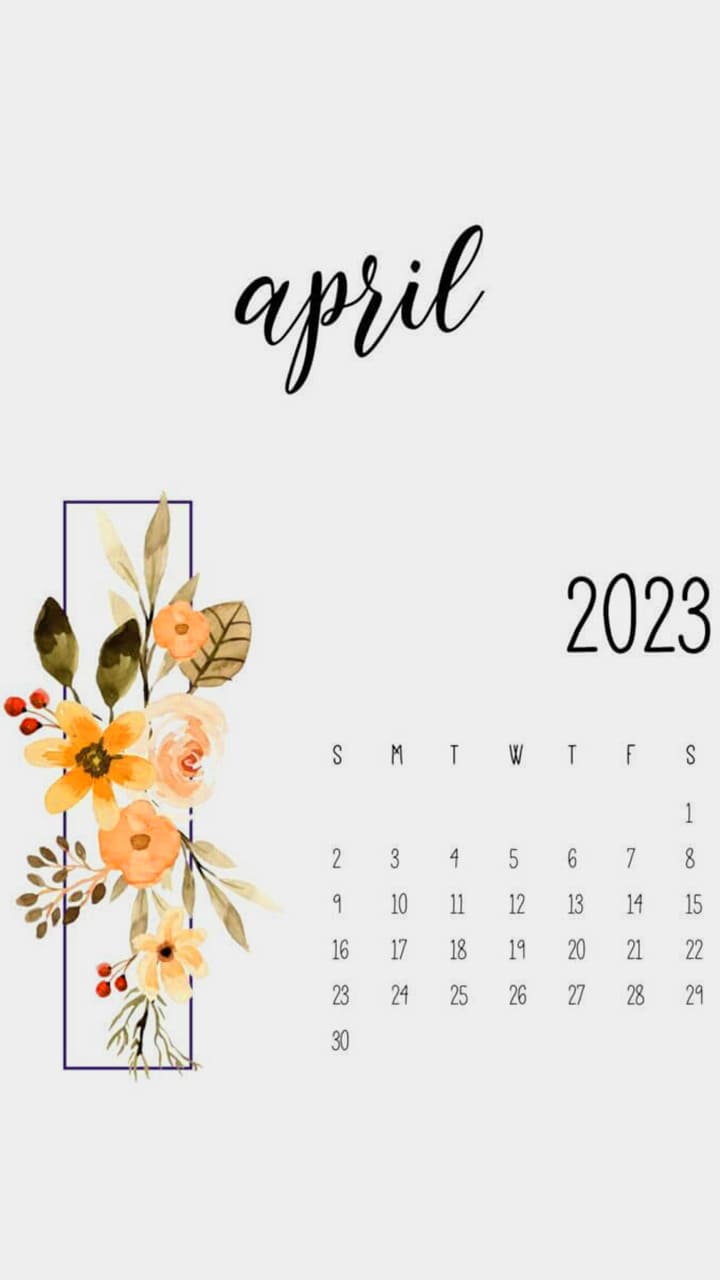 April Calendar 2023 Wallpapers