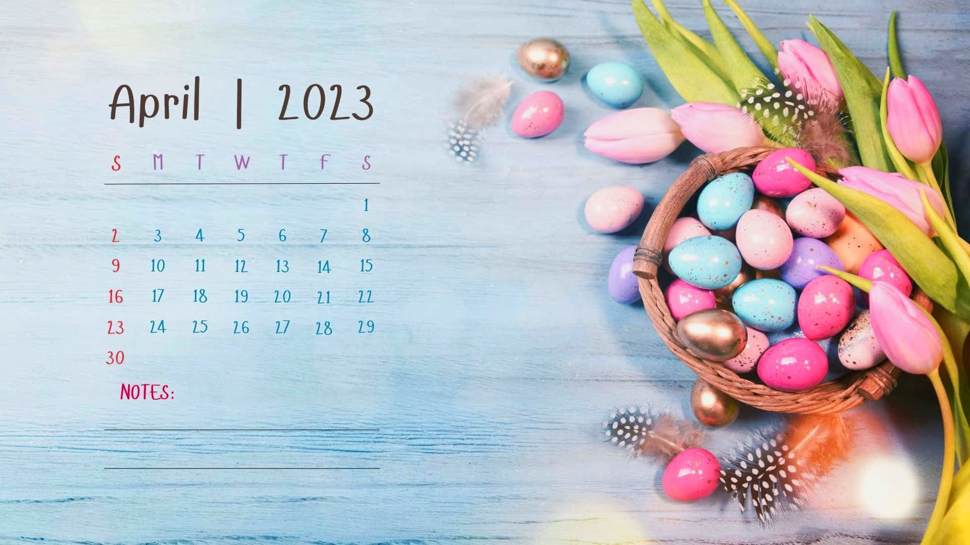 April Calendar 2023 Wallpapers