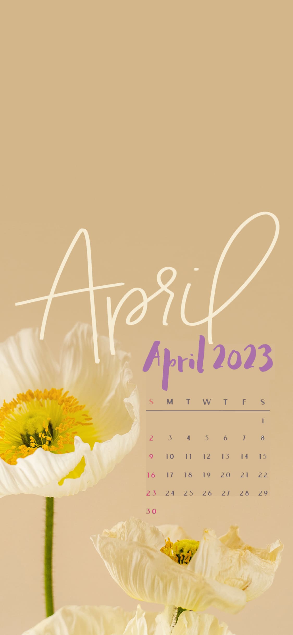 April Calendar 2023 Wallpapers