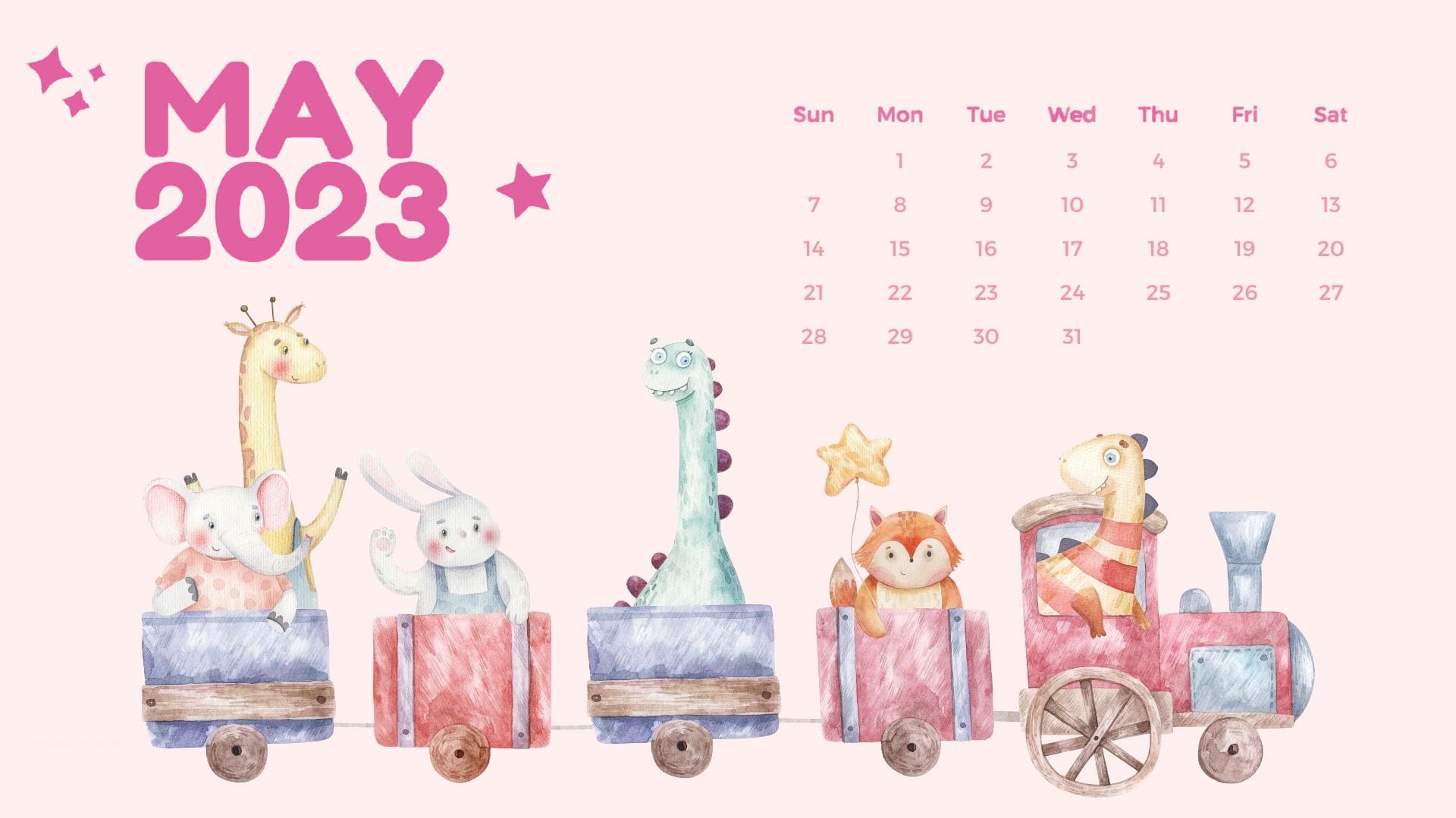 May Calendar 2023 Wallpapers