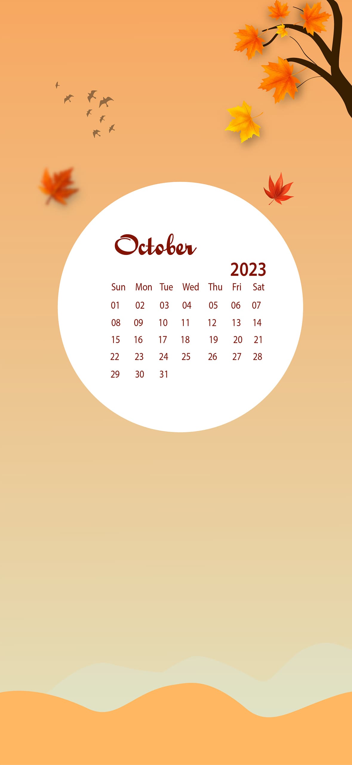 2023 October Calendar Wallpapers