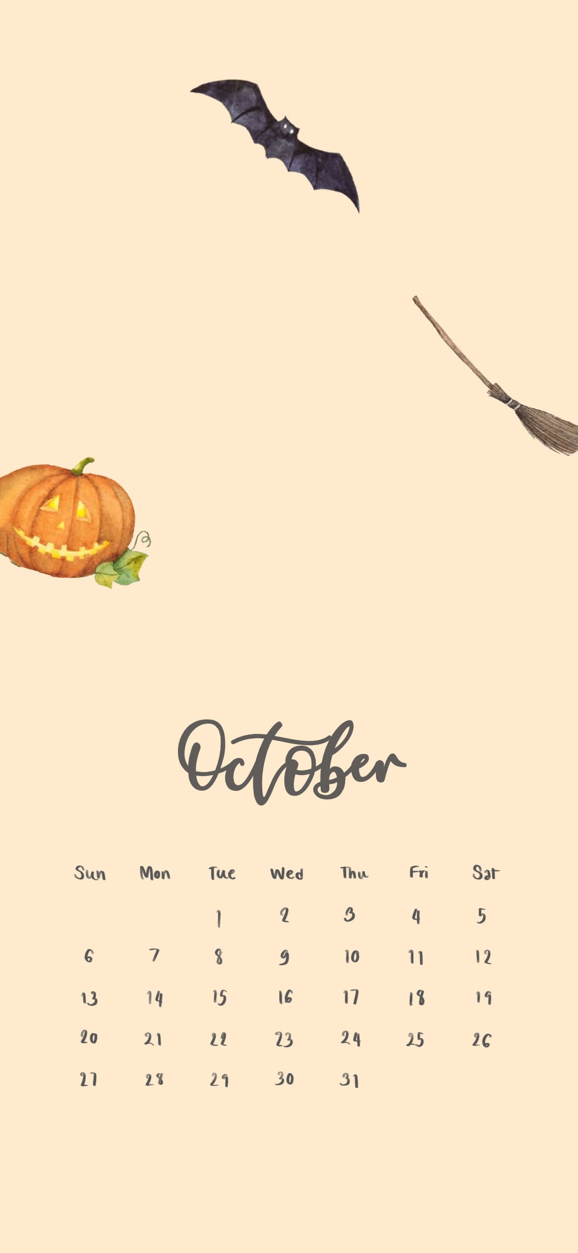 October Calendar 2023 Wallpapers