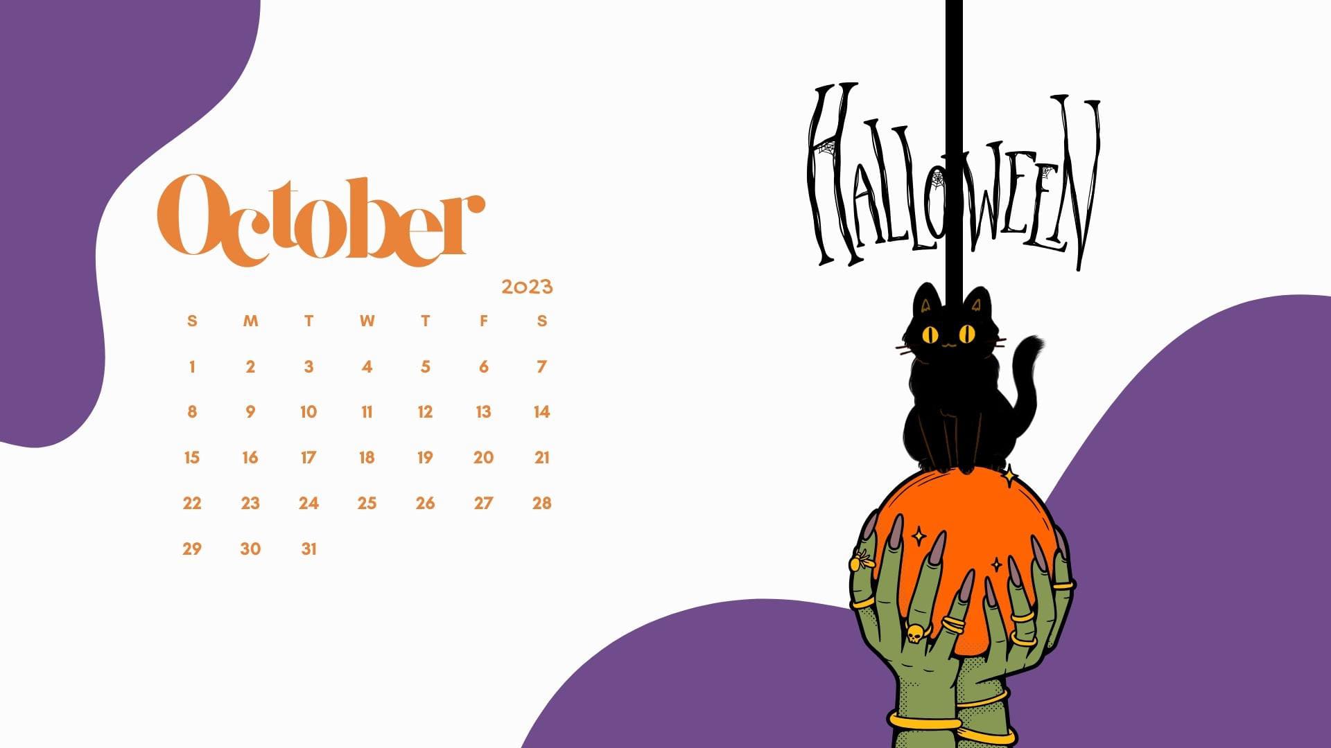 October Desktop Calendar Wallpapers