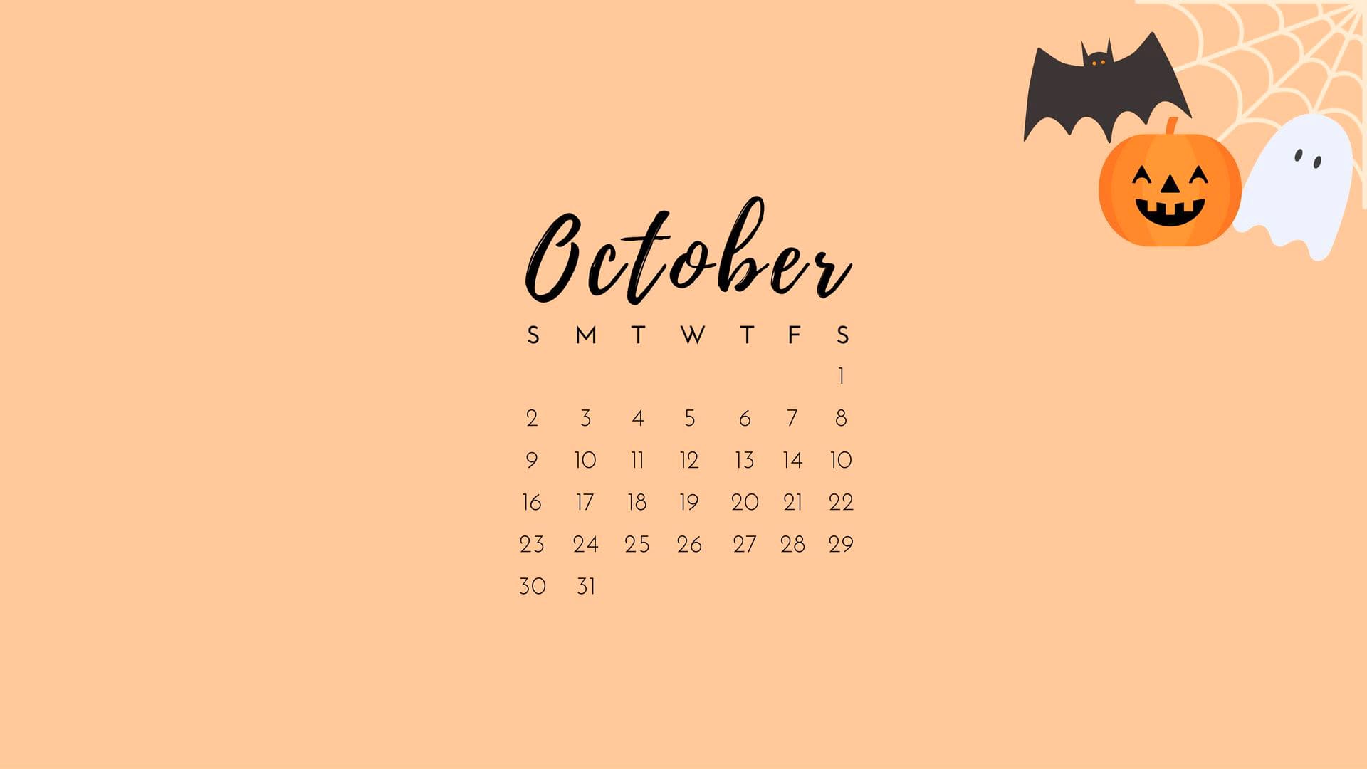 October Desktop Calendar Wallpapers