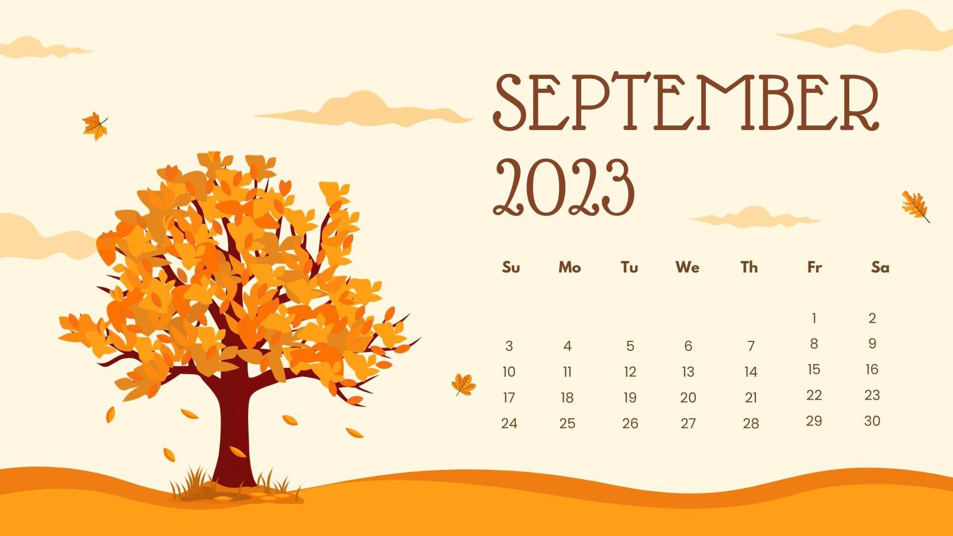 September 2023 Calendar Wallpapers